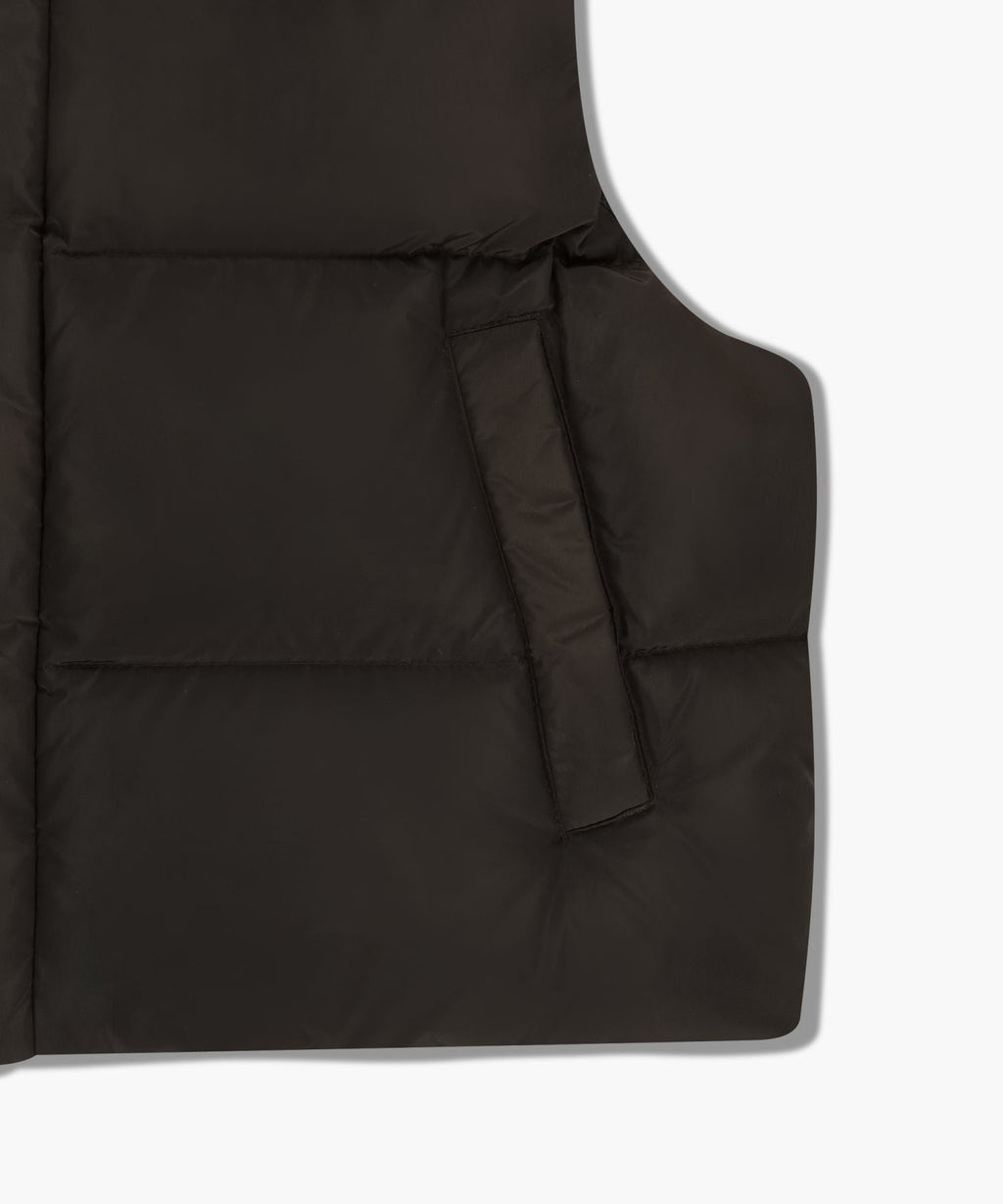 Marithe & Francois Girbaud - Classic Logo Crop Down Vest (Dark Brown) product image 10 | TRAB K-Fashion Australia