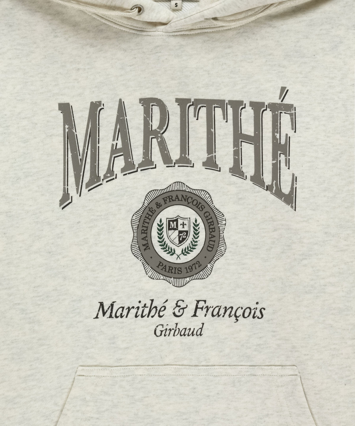 Marithe & Francois Girbaud - Crest Crack Logo Oversized Hoodie (Oatmeal) product image 10 | TRAB K-Fashion Australia