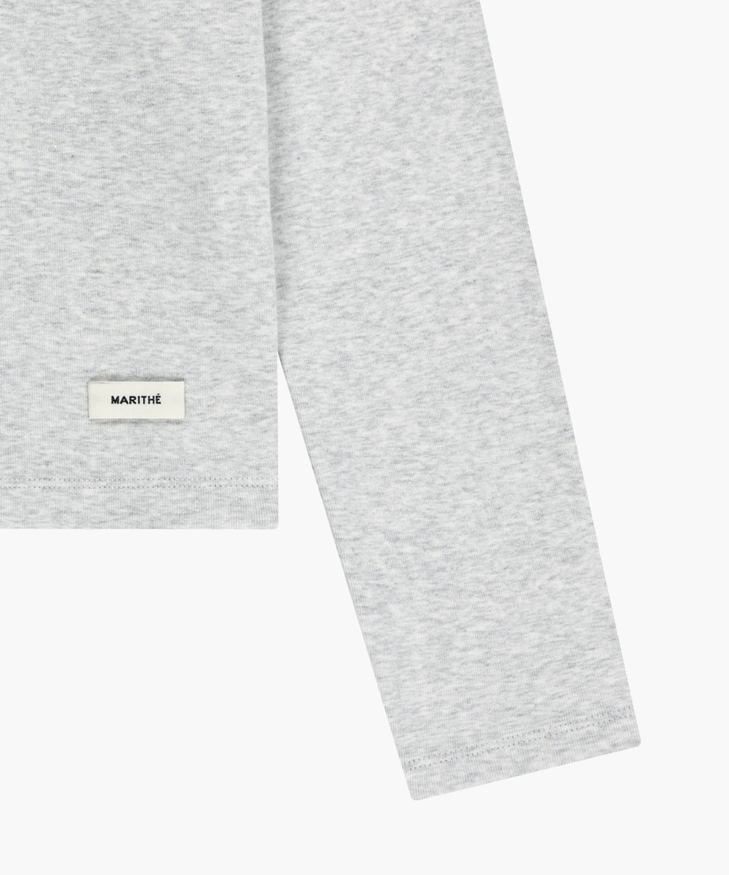 Marithe & Francois Girbaud - Basic Scoop Back Long Sleeve (Light Heather Gray) product image 10 | TRAB K-Fashion Australia