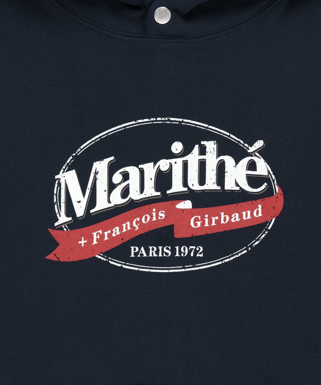Marithe & Francois Girbaud - Vintage Stamp Graphic Hoodie (brushed) (Navy) product image 10 | TRAB K-Fashion Australia