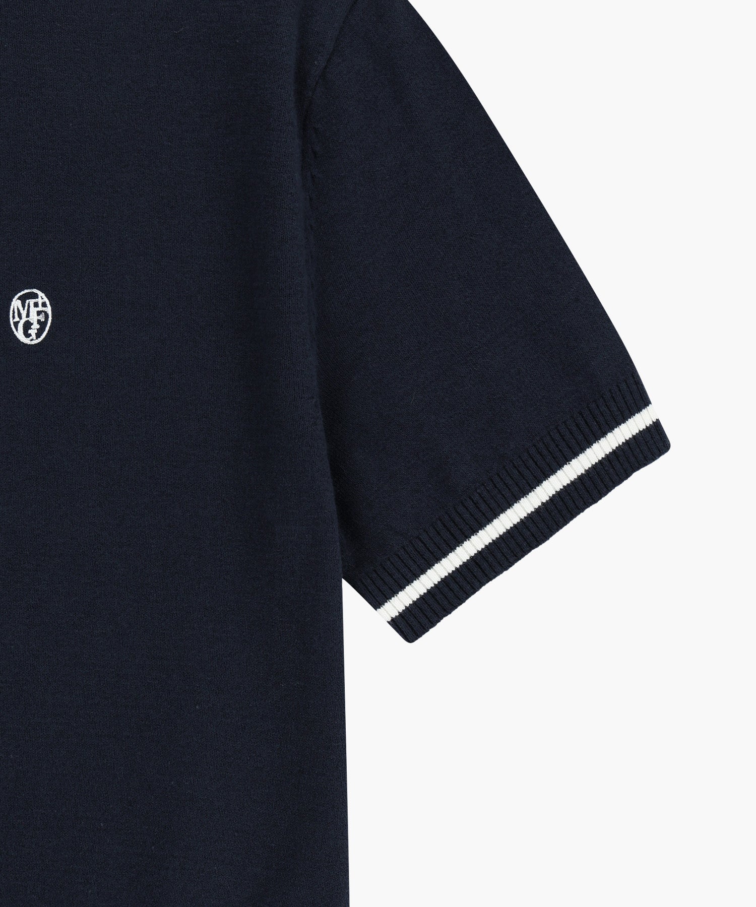 Marithe & Francois Girbaud - Circle Logo Half Knit Pullover (Navy) product image 10 | TRAB K-Fashion Australia