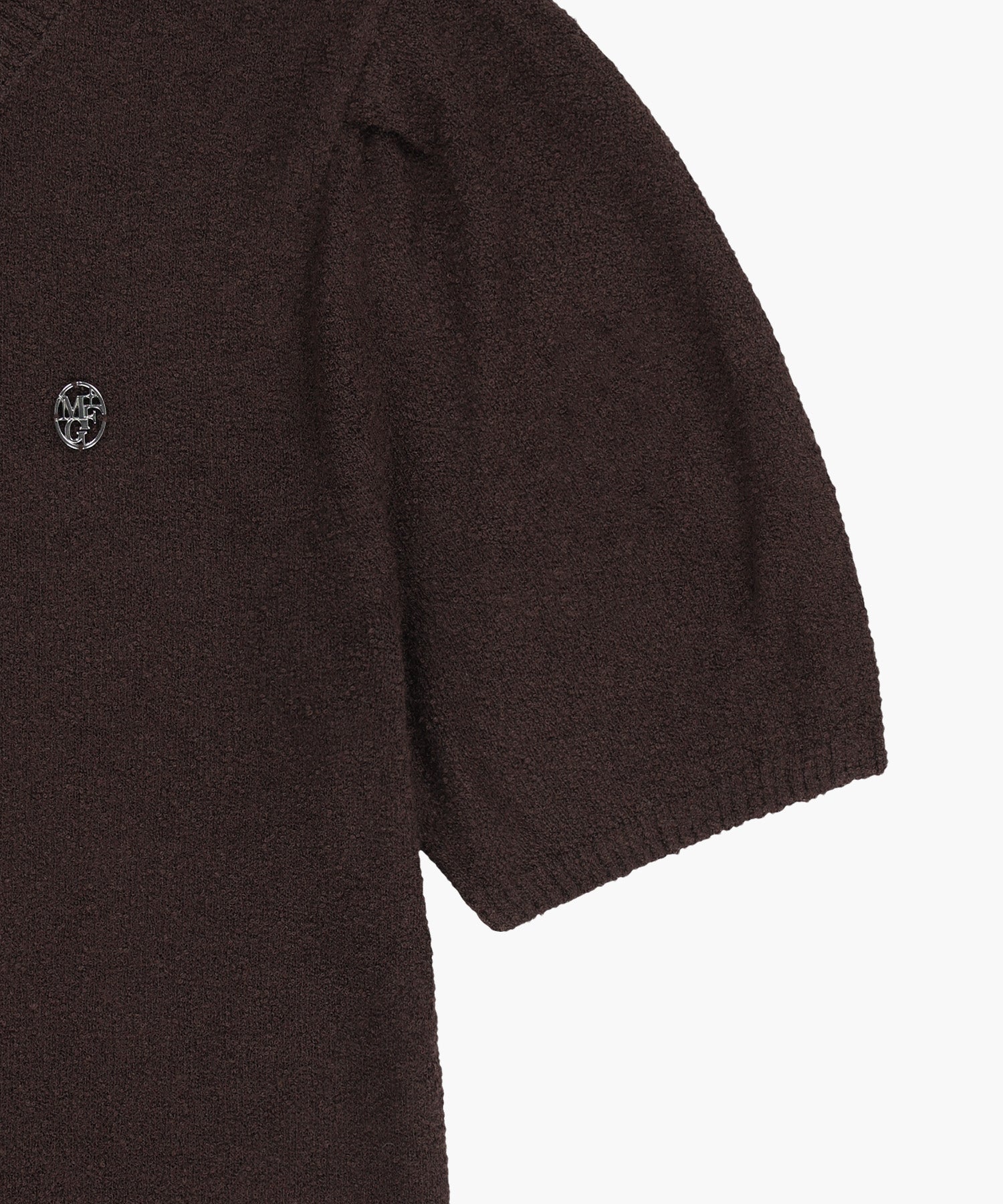 Marithe & Francois Girbaud - Puff Sleeve Half Knit Cardigan (Dark Brown) product image 10 | TRAB K-Fashion Australia