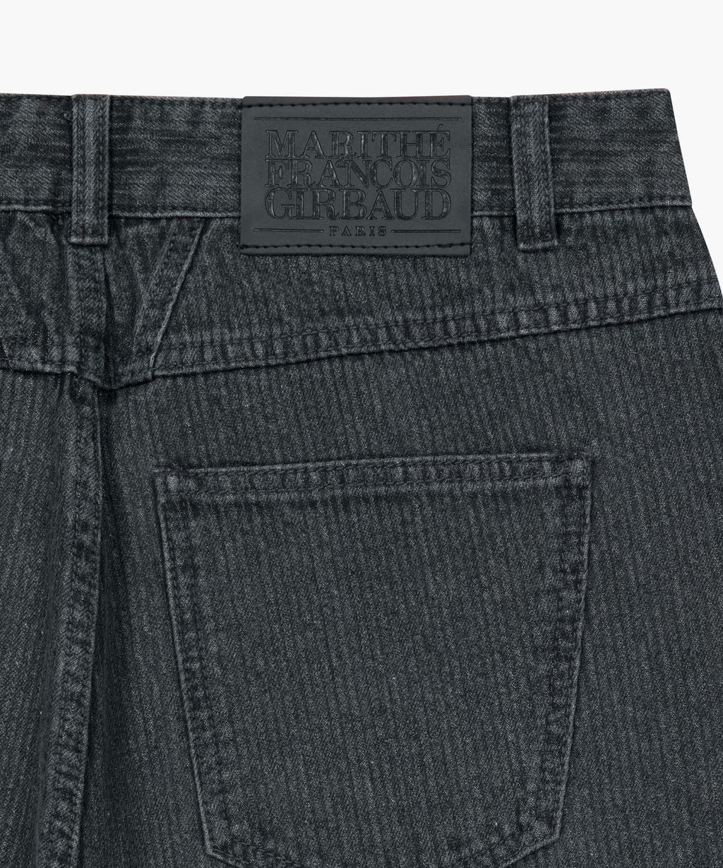 Marithe & Francois Girbaud - High Straight Stripe Denim Pants (Black) product image 10 | TRAB K-Fashion Australia