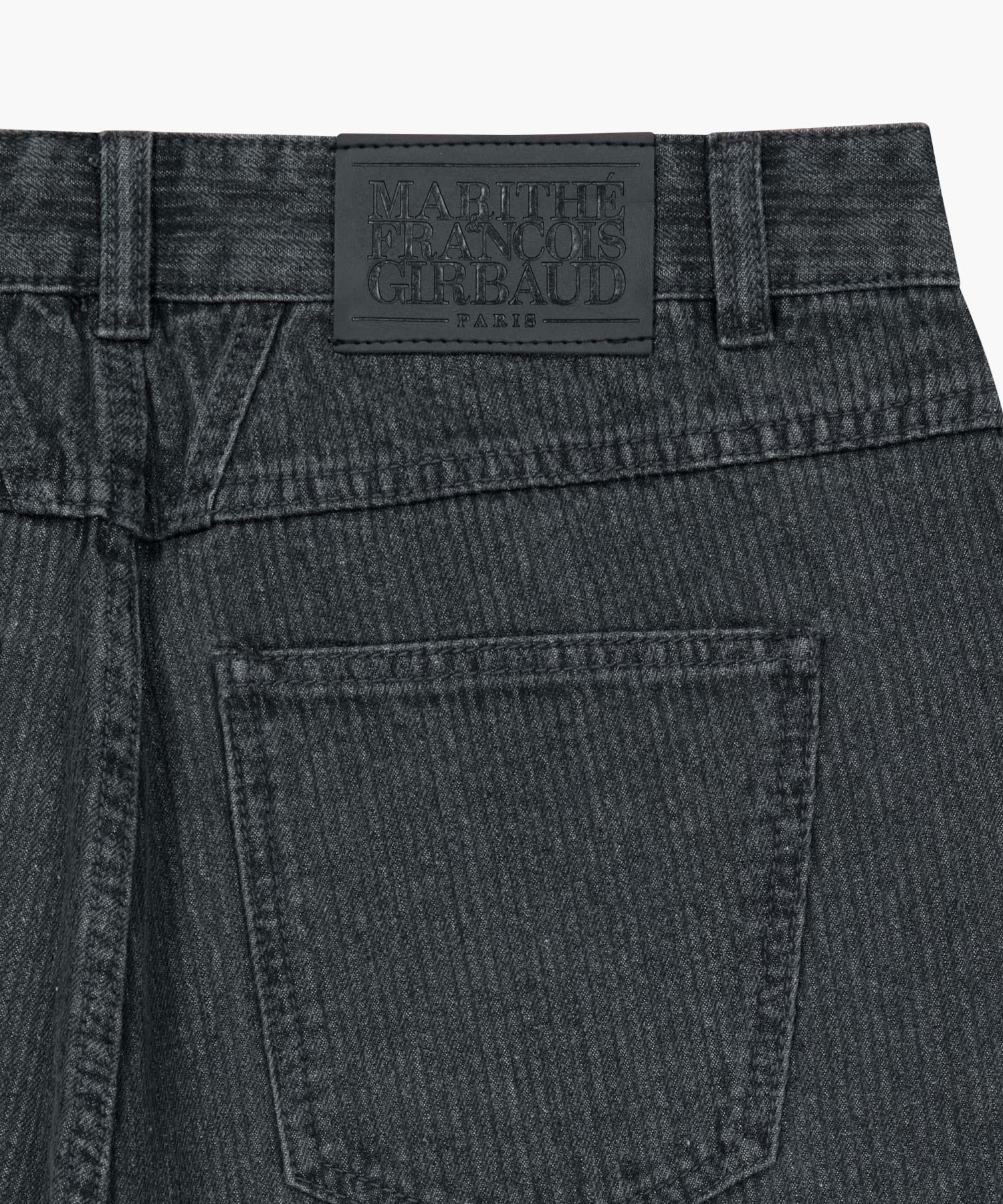 Marithe & Francois Girbaud - High Straight Stripe Denim Pants (Black) product image 10 | TRAB K-Fashion Australia