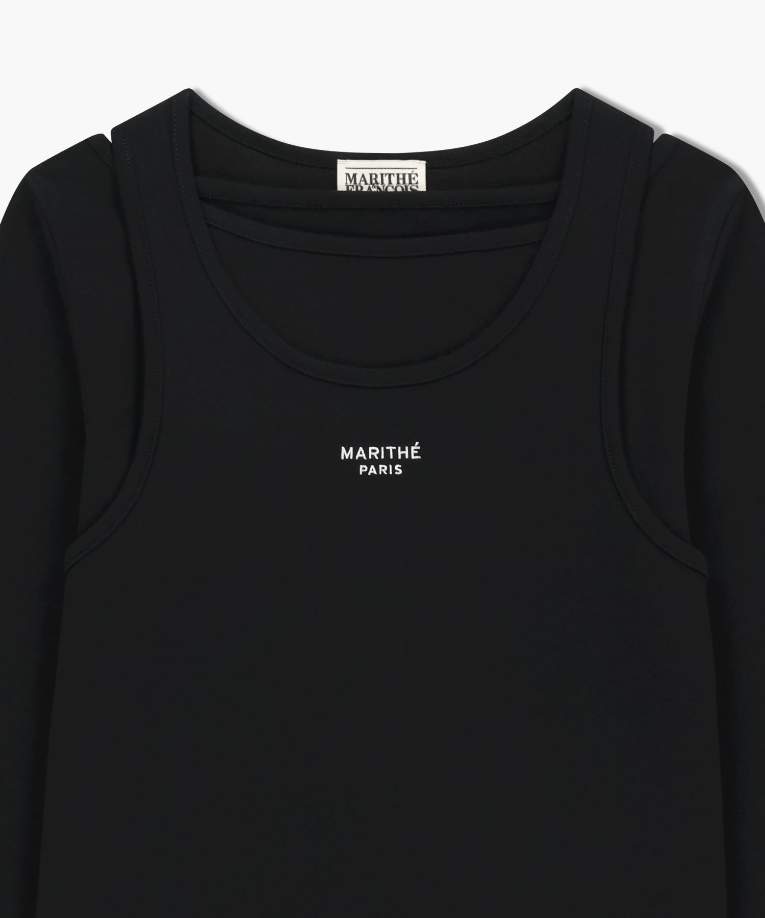 Marithe & Francois Girbaud - Layered Jersey Long Sleeve (Black) product image 10 | TRAB K-Fashion Australia