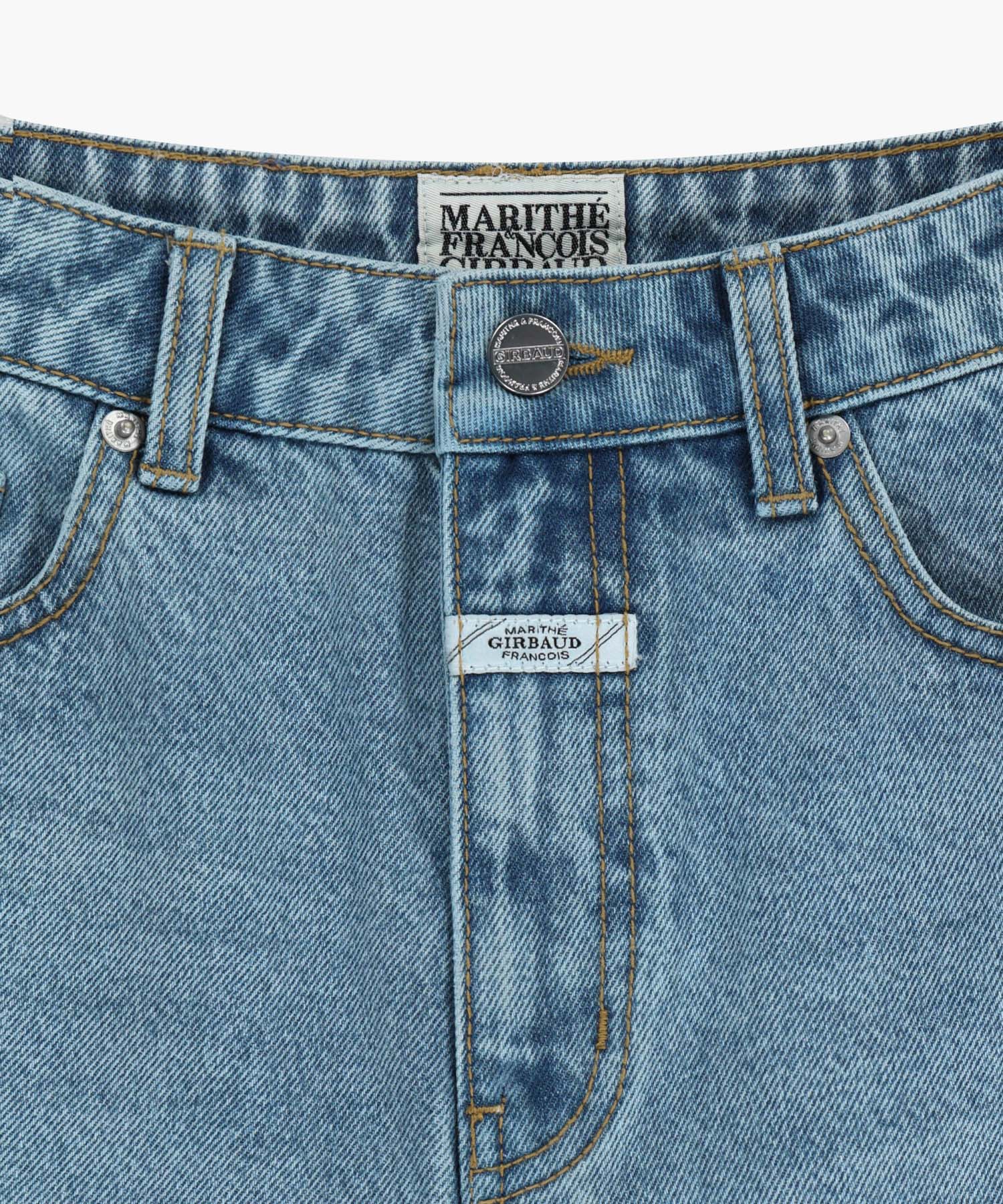 Marithe & Francois Girbaud - Raw Edge Washed Denim Shorts (Light Blue) product image 11 | TRAB K-Fashion Australia