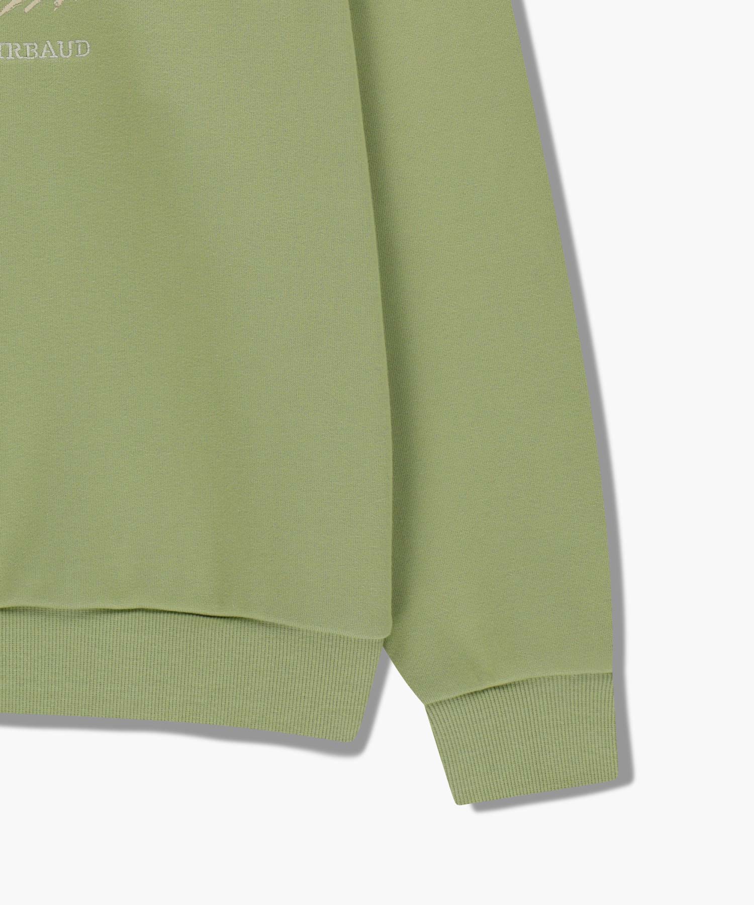 Marithe & Francois Girbaud - Winery Applique Logo Over Fit Sweatshirt (Olive) product image 10 | TRAB K-Fashion Australia