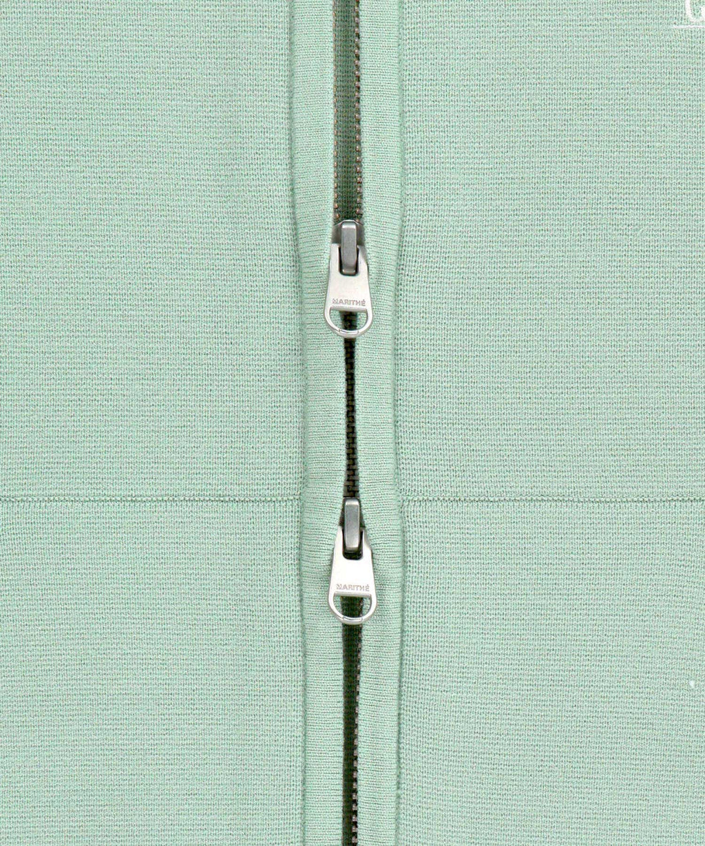 Marithe & Francois Girbaud - Small Classic Logo Crop Knit Hoodie Zipup (Mint) product image 10 | TRAB K-Fashion Australia