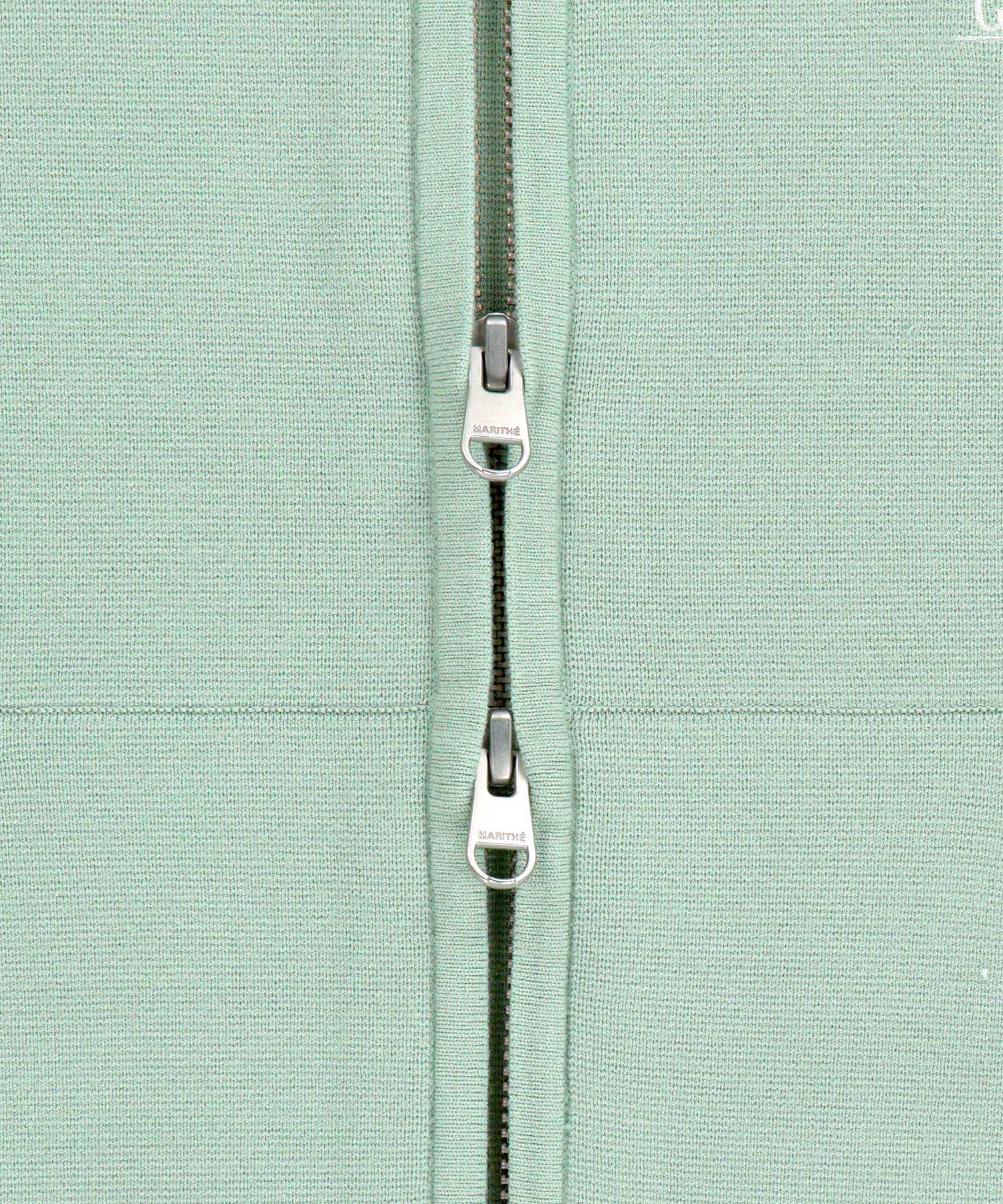 Marithe & Francois Girbaud - Small Classic Logo Crop Knit Hoodie Zipup (Mint) product image 10 | TRAB K-Fashion Australia