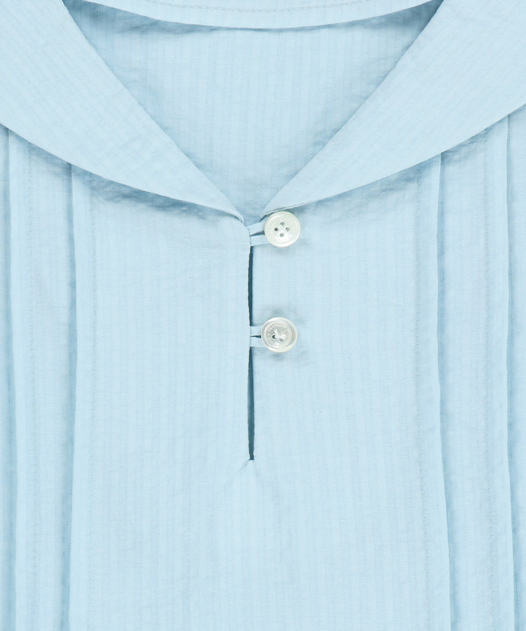 Marithe & Francois Girbaud - Pin Tuck Sailor Half Sleeve Shirt (Sky Blue) product image 10 | TRAB K-Fashion Australia