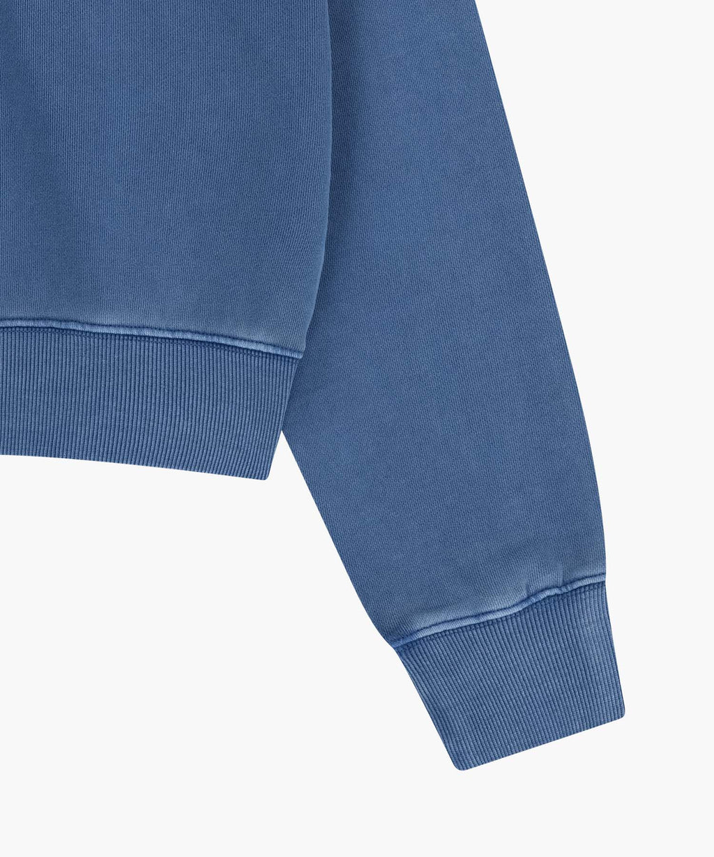Marithe & Francois Girbaud - Shadow Classic Logo Dyeing Crop Hoodie (Blue) product image 8 | TRAB K-Fashion Australia