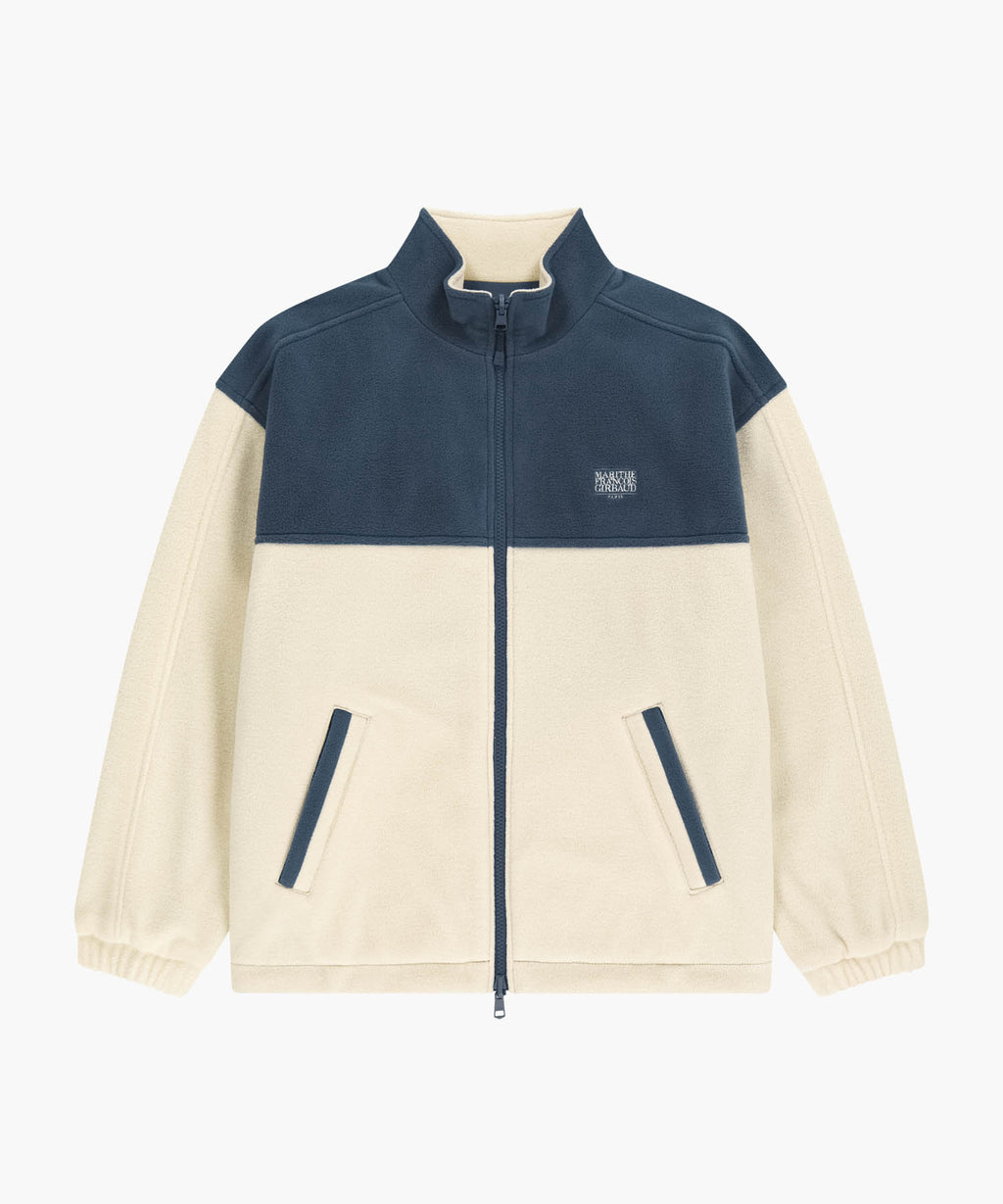 Marithe & Francois Girbaud - Classic Logo Reversible Fleece Jacket (Cream) product image 10 | TRAB K-Fashion Australia