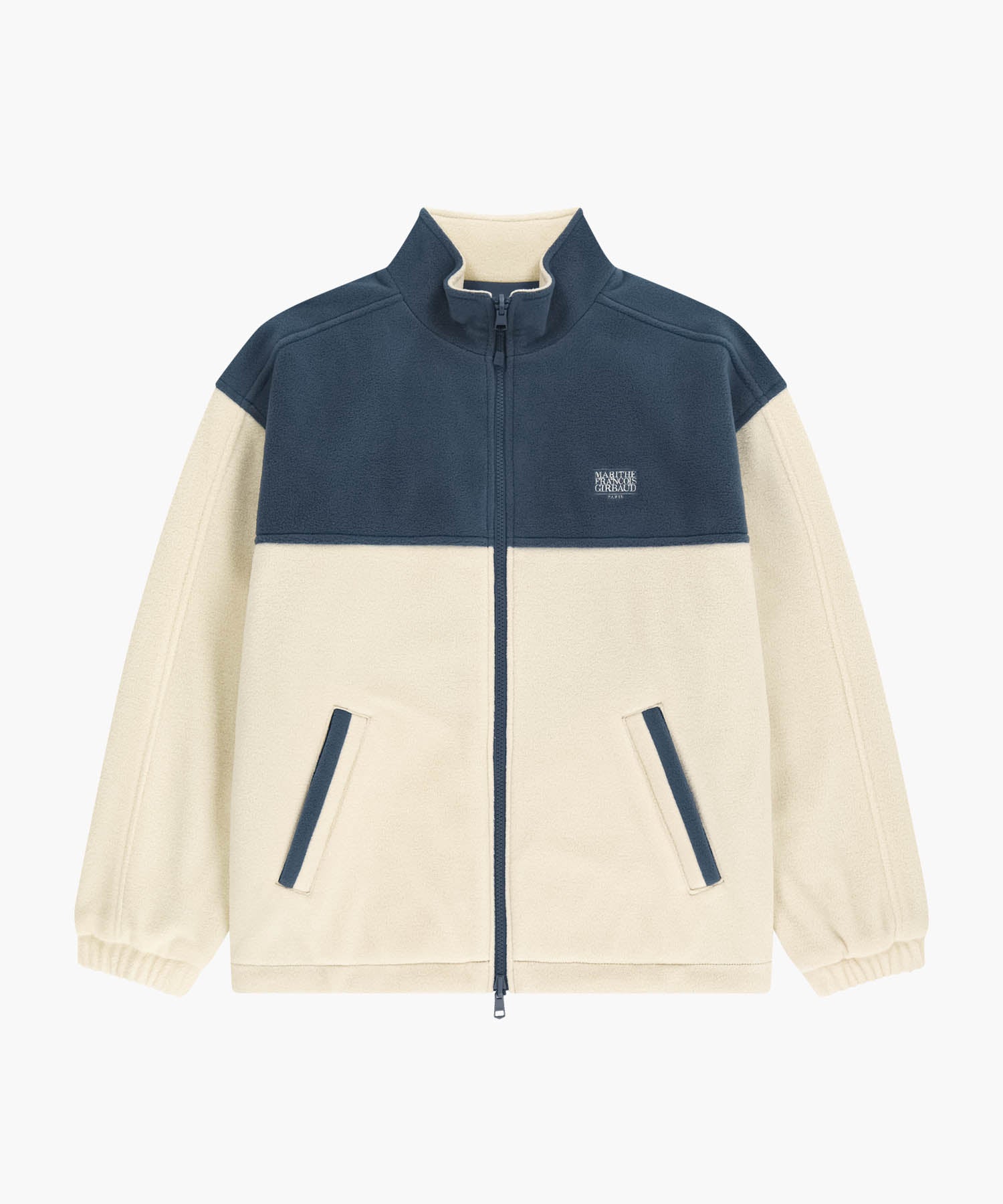 Marithe & Francois Girbaud - Classic Logo Reversible Fleece Jacket (Cream) product image 10 | TRAB K-Fashion Australia