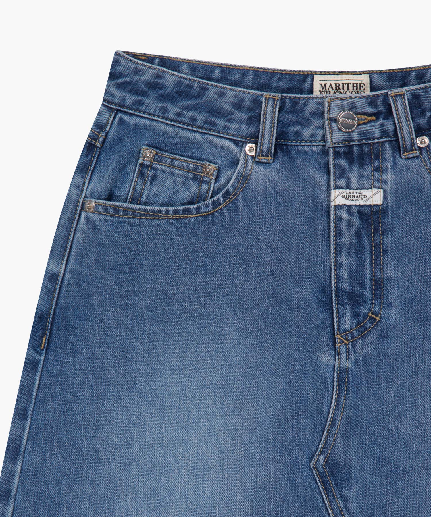 Marithe & Francois Girbaud - A-line Denim Midi Skirt (Light Blue) product image 10 | TRAB K-Fashion Australia