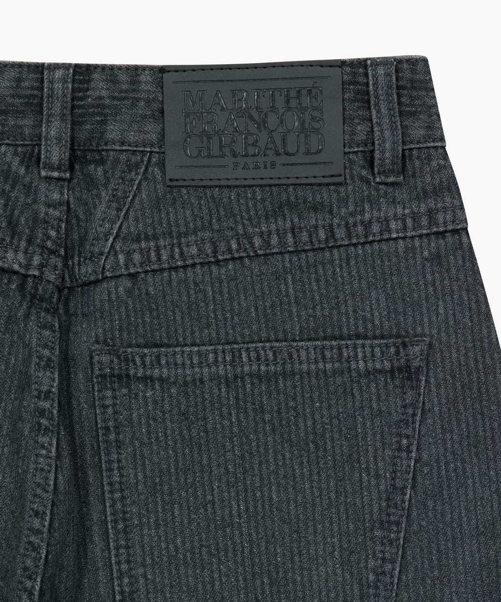 Marithe & Francois Girbaud - High Straight Stripe Denim Pants (Black) product image 10 | TRAB K-Fashion Australia