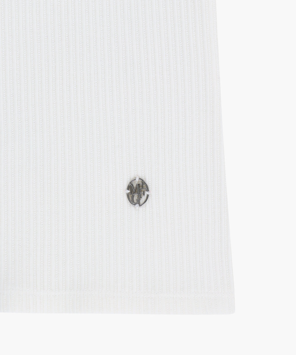 Marithe & Francois Girbaud - Square Neck Lace Detail Tee (White) product image 10 | TRAB K-Fashion Australia