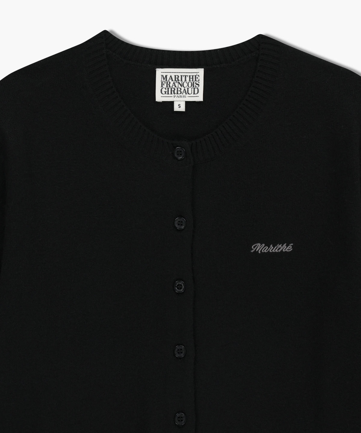 Marithe & Francois Girbaud - Half Knit Round Neck Cardigan Set Up (Black) product image 10 | TRAB K-Fashion Australia