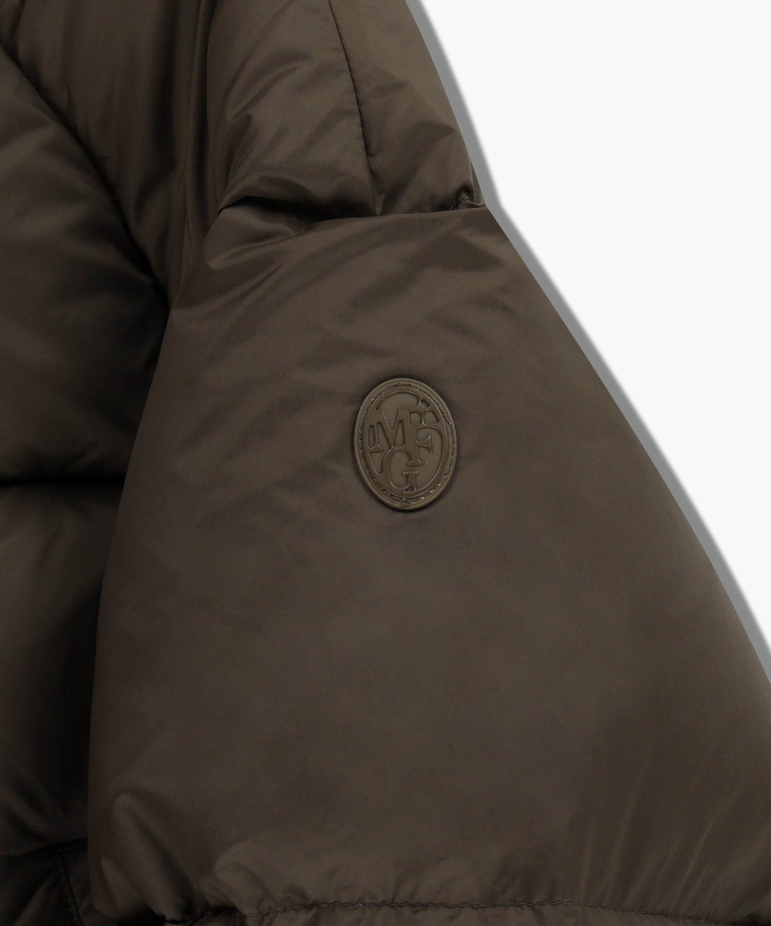 Marithe & Francois Girbaud - Regular Logo Hooded Crop Down Jacket (Brown) product image 10 | TRAB K-Fashion Australia