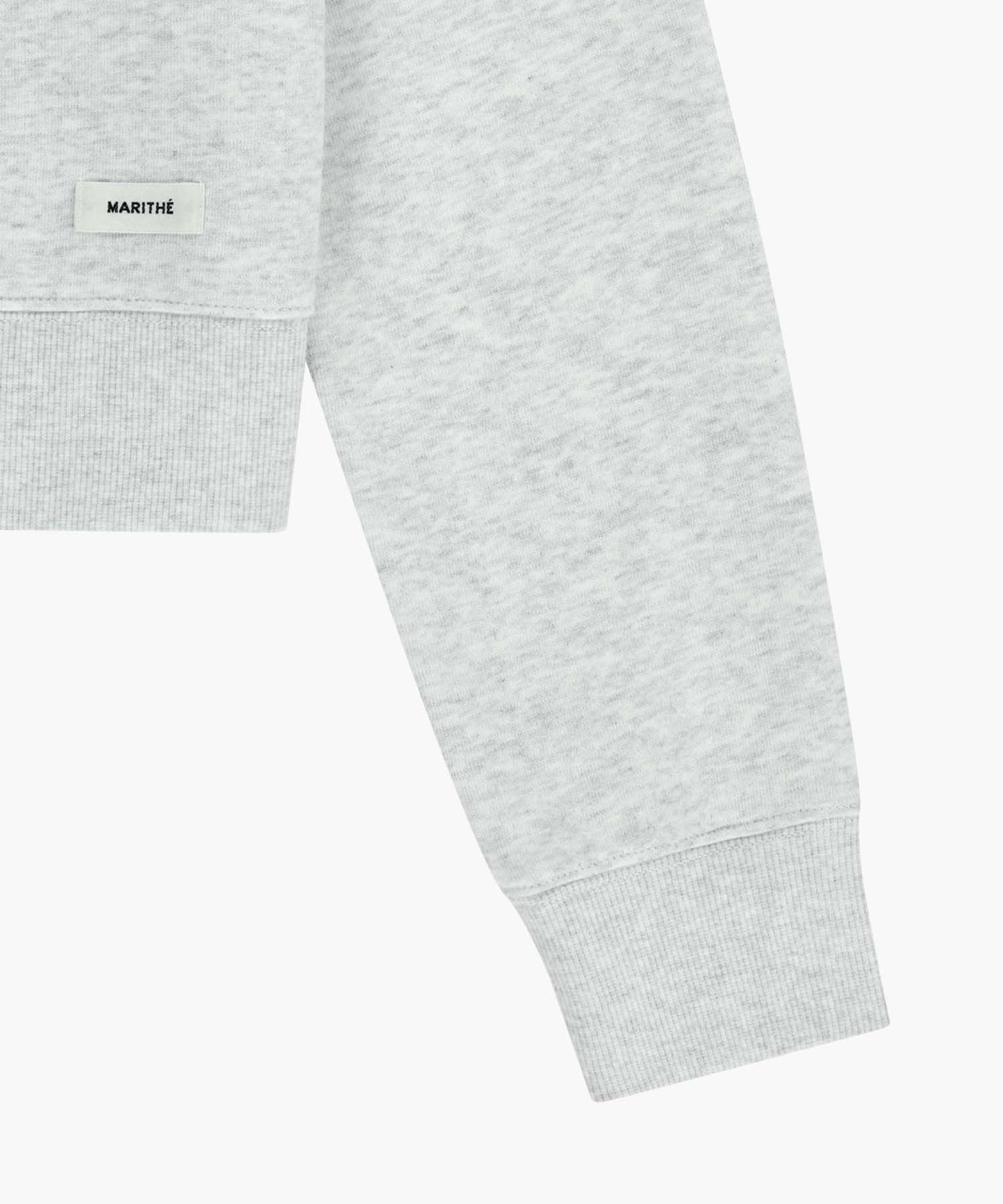 Marithe & Francois Girbaud - Basic Crop Sweatshirt (Light Heather Gray) product image 10 | TRAB K-Fashion Australia