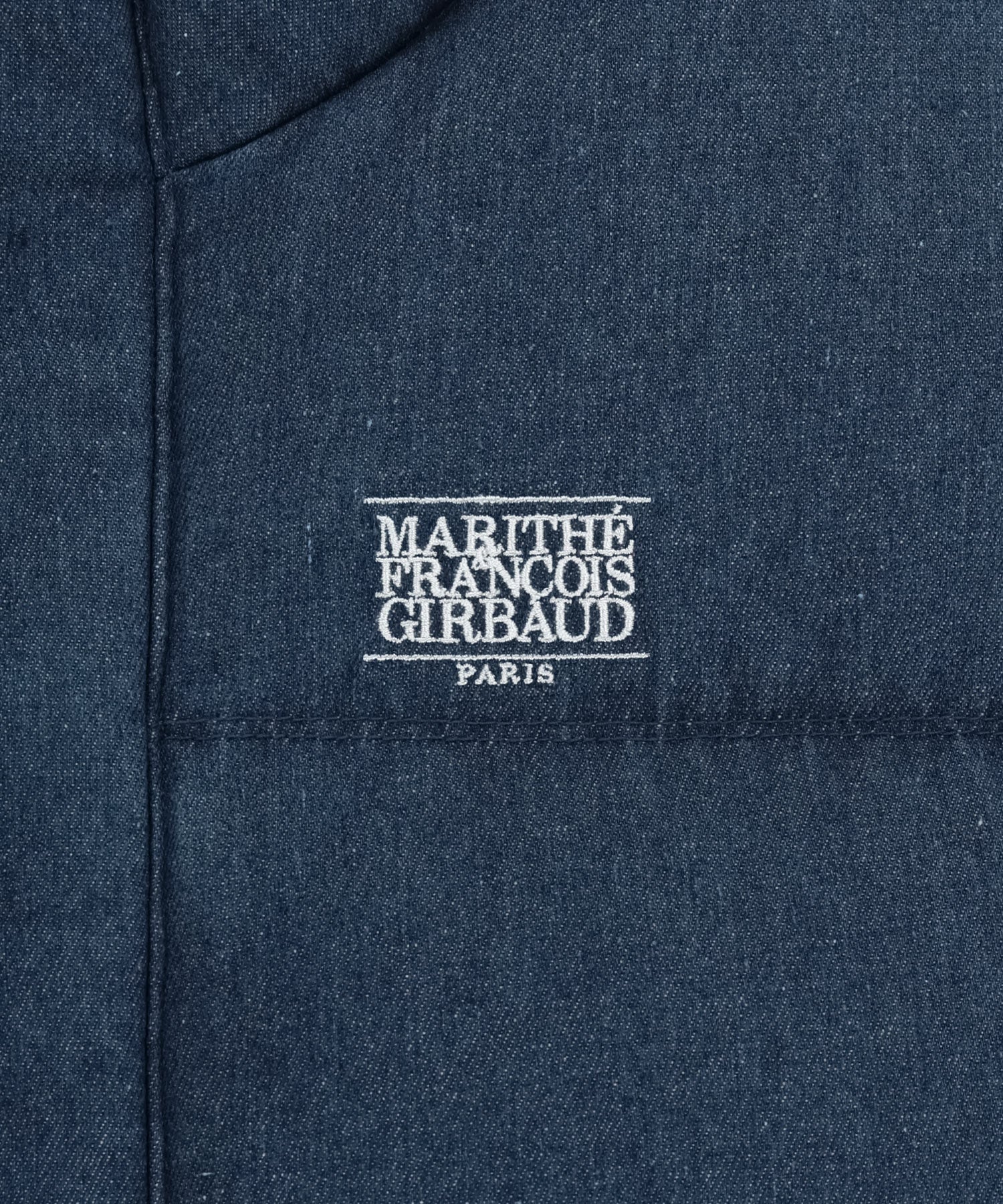Marithe & Francois Girbaud - Classic Logo Denim Down Vest (Dark Blue) product image 10 | TRAB K-Fashion Australia