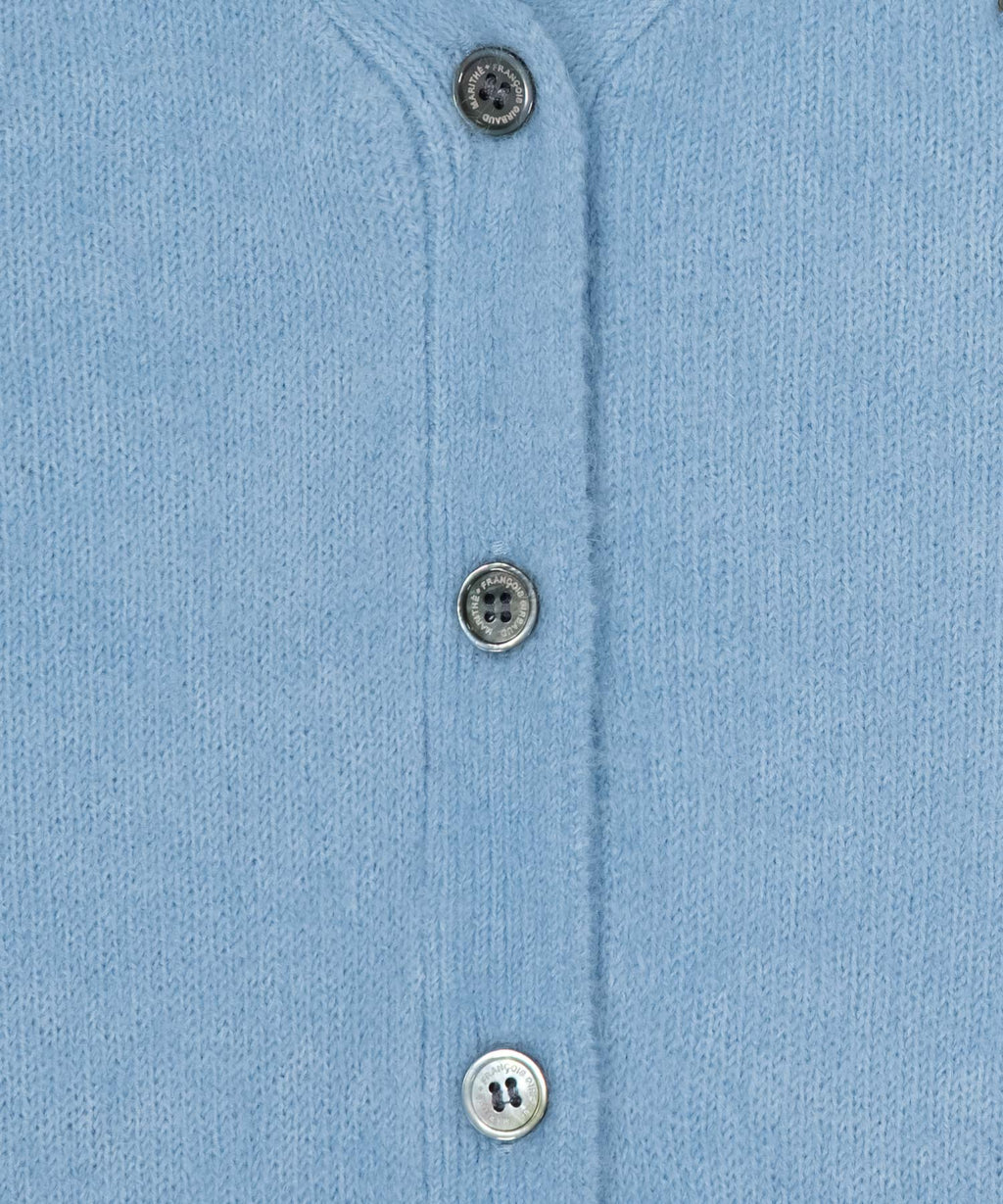 Marithe & Francois Girbaud - V-neck Crop Cardigan (Sky Blue) product image 10 | TRAB K-Fashion Australia