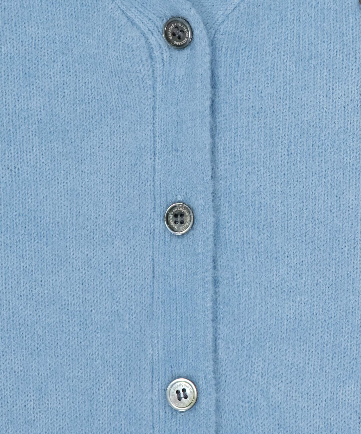 Marithe & Francois Girbaud - V-neck Crop Cardigan (Sky Blue) product image 10 | TRAB K-Fashion Australia