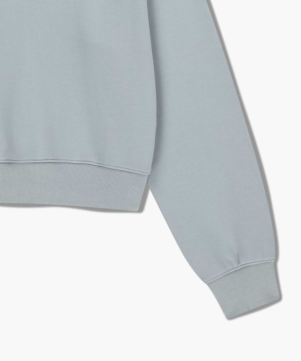 Marithe & Francois Girbaud - Circle Logo V Neck Crop Sweatshirt (Light Gray) product image 10 | TRAB K-Fashion Australia