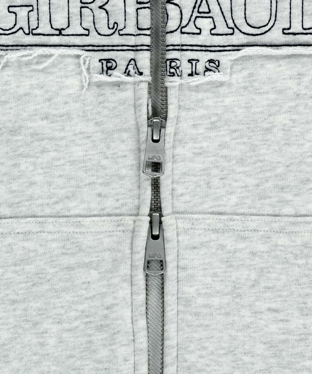 Marithe & Francois Girbaud - Classic Logo Applique Hoodie Zipup (Light Heather Gray) product image 10 | TRAB K-Fashion Australia