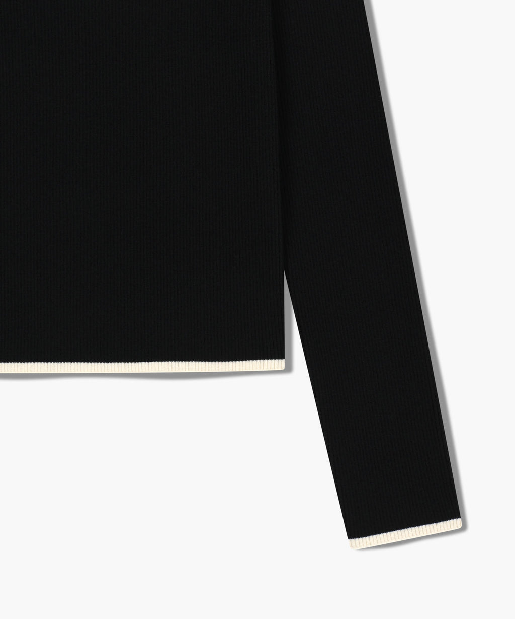 Marithe & Francois Girbaud - Color Point Square Neck Knit Pullover (Black) product image 10 | TRAB K-Fashion Australia