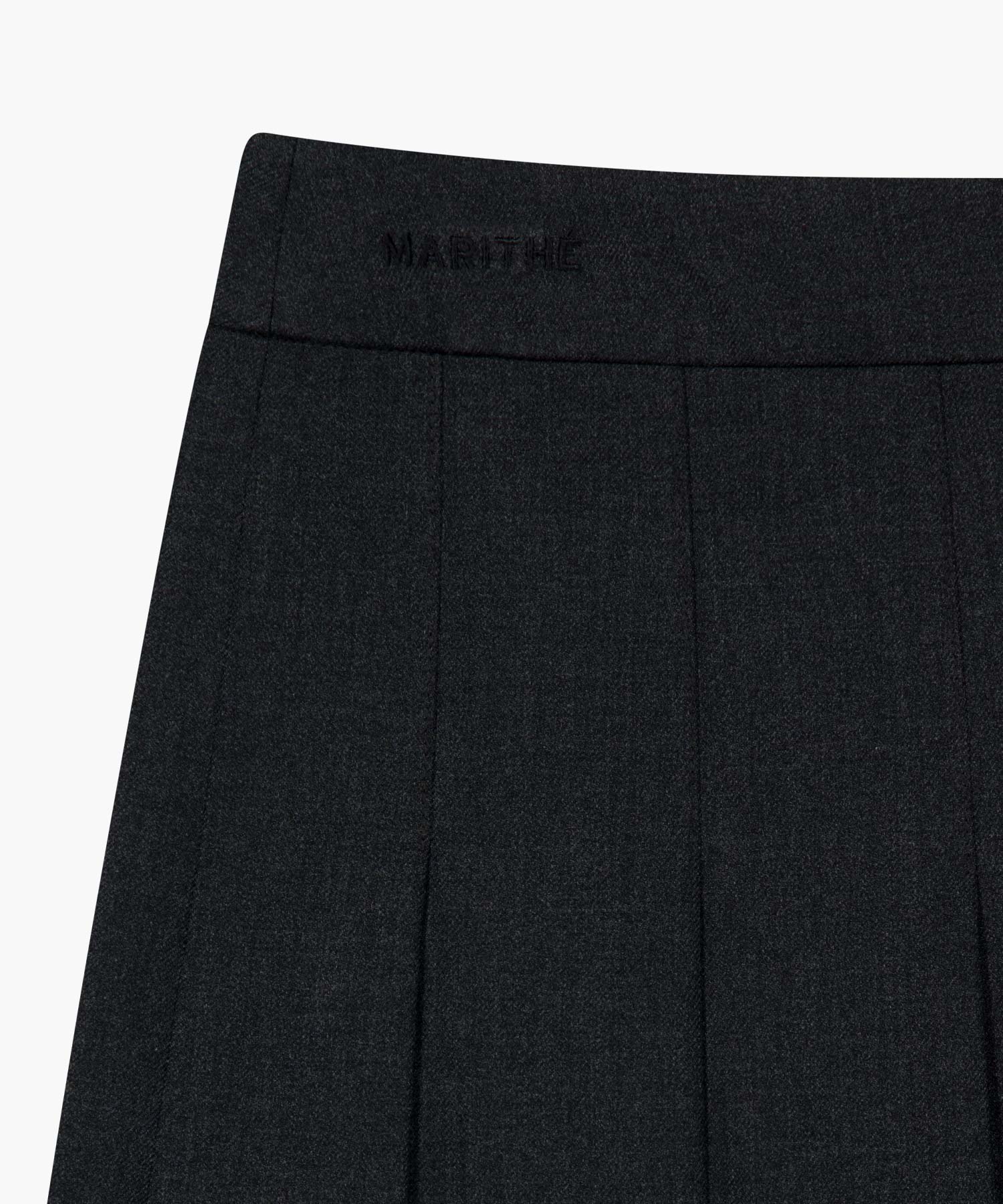Marithe & Francois Girbaud - Side Buckle Pleated Midi Skirt (Charcoal) product image 10 | TRAB K-Fashion Australia