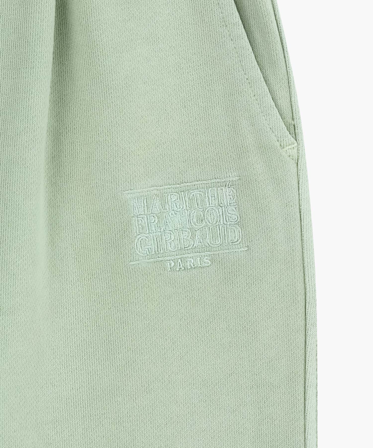 Marithe & Francois Girbaud - Outline Classic Logo Dyeing Tuck Wide Sweat Pants (Mint) product image 10 | TRAB K-Fashion Australia