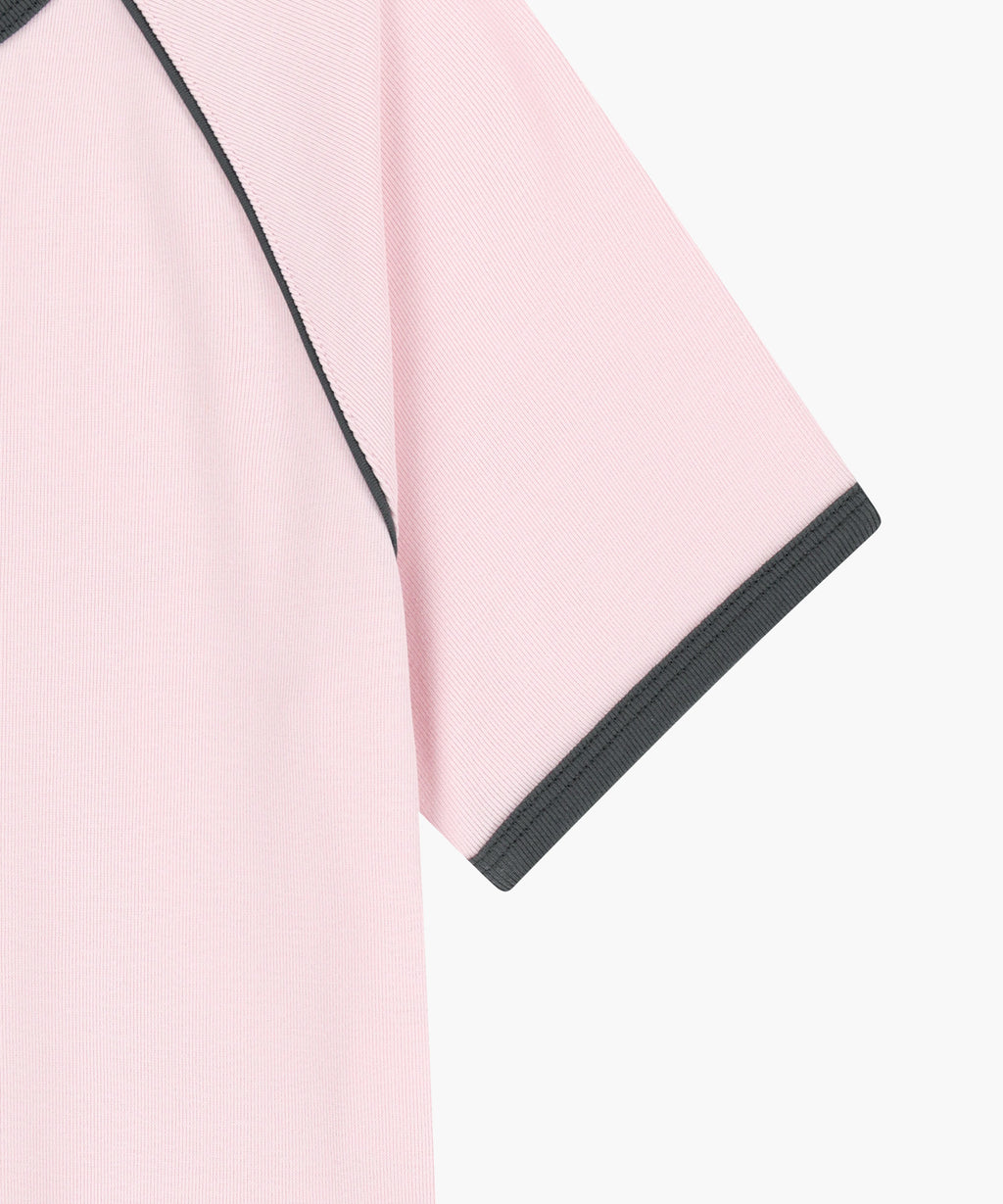 Marithe & Francois Girbaud - Aerocool Small Classic Logo Ringer Slim Crop Tee (Pink) product image 10 | TRAB K-Fashion Australia