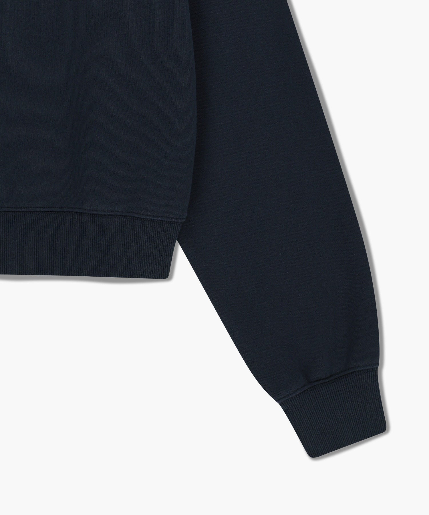 Marithe & Francois Girbaud - Raw Edge Applique Logo Crop Sweatshirt (Navy) product image 10 | TRAB K-Fashion Australia