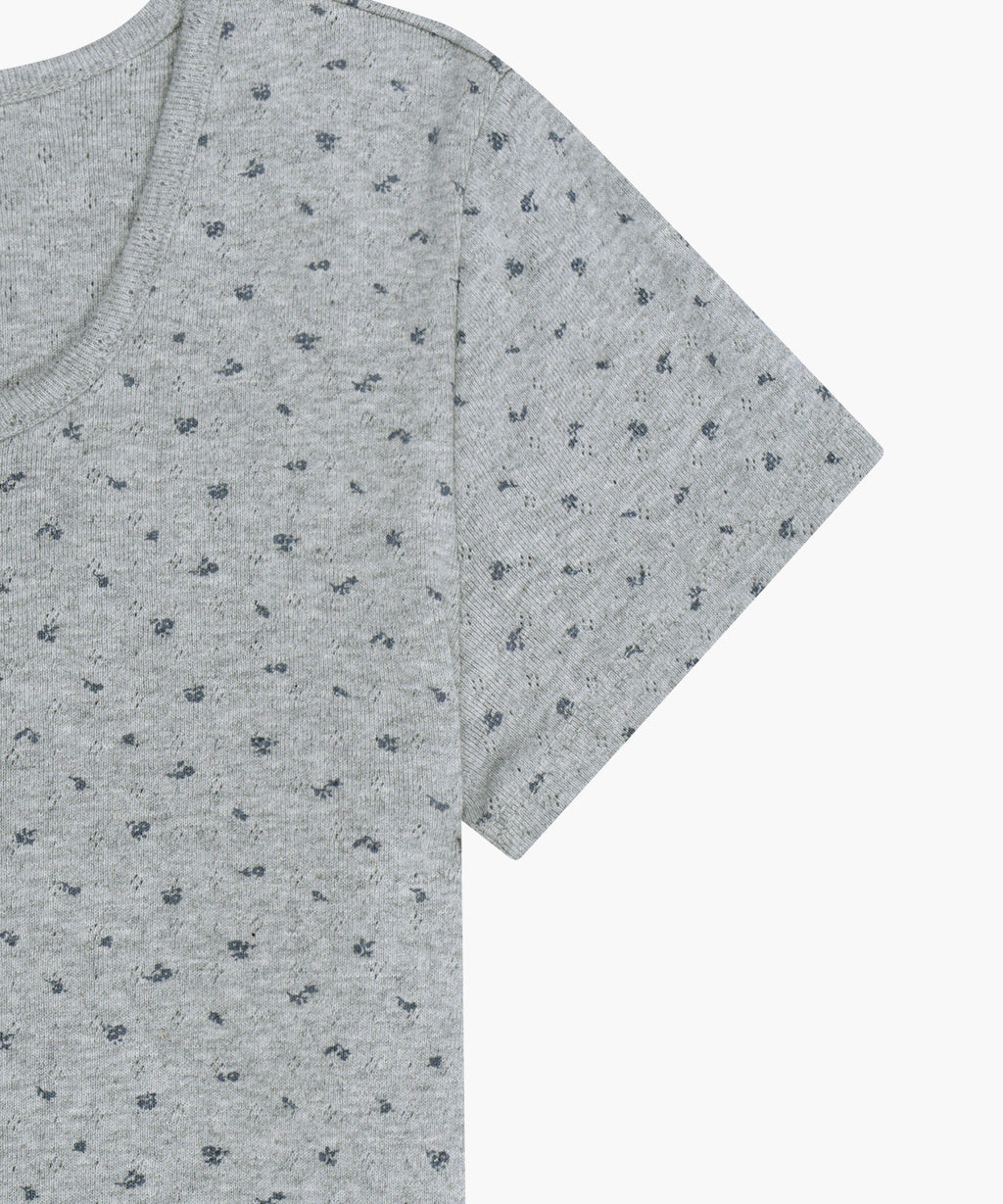 Marithe & Francois Girbaud - Flower Slim Crop Tee (Melange Gray) product image 10 | TRAB K-Fashion Australia