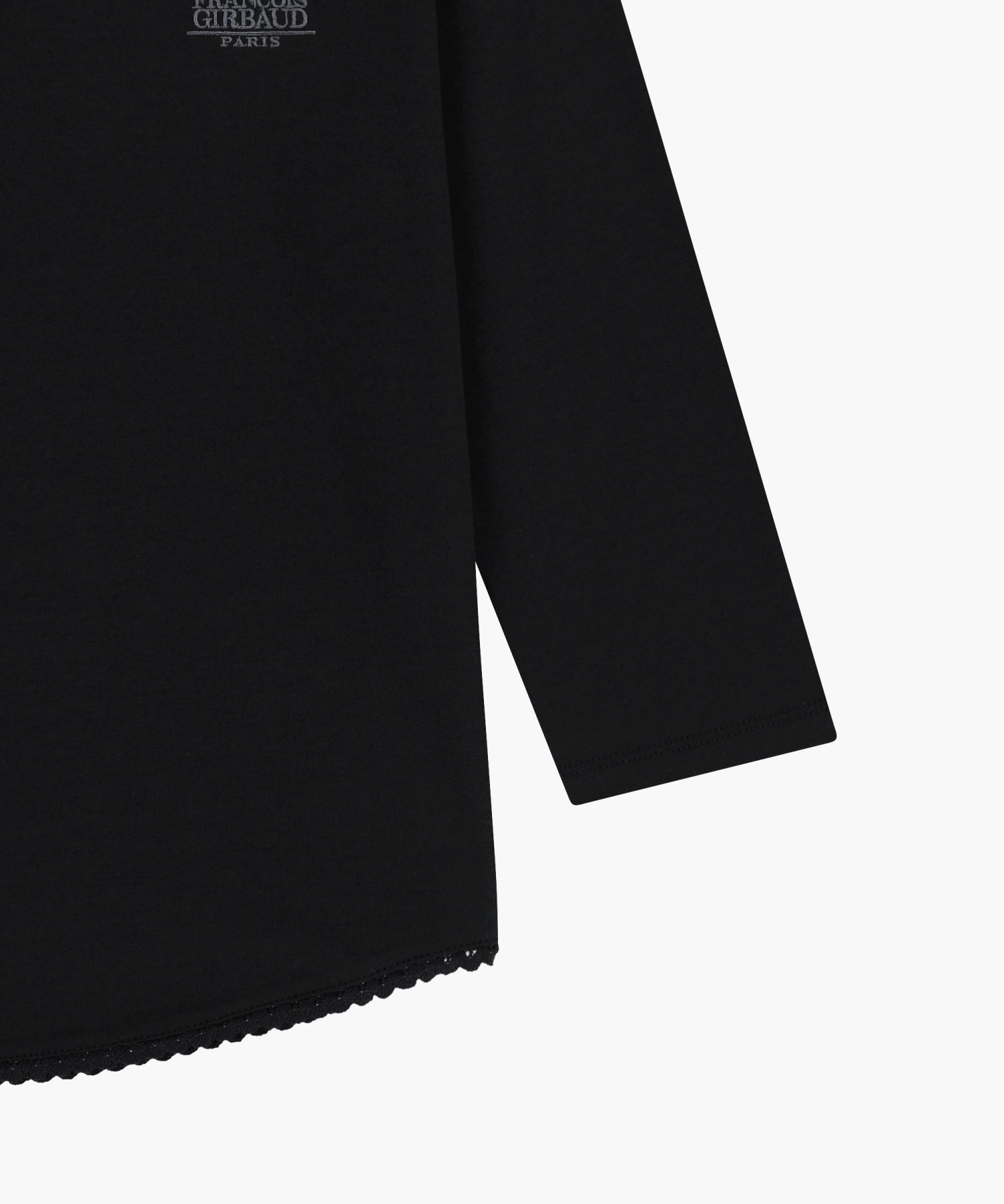 Marithe & Francois Girbaud - Small Classic Logo Henley Neck 3/4 Sleeve Tee (Black) product image 10 | TRAB K-Fashion Australia