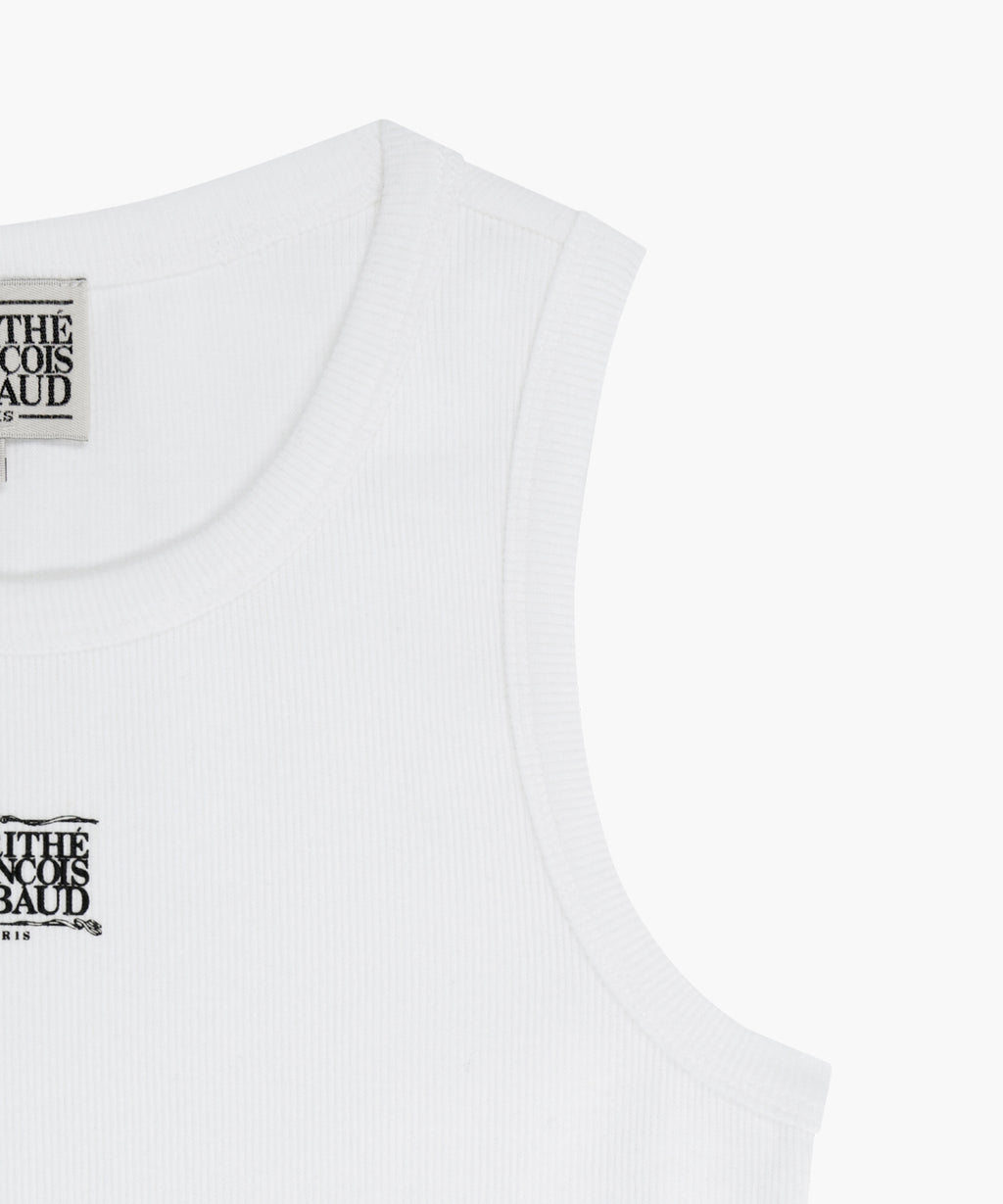 Marithe & Francois Girbaud - [Pre-order – Ships 2 Jul] Ribbon Classic Logo Sleeveless (White) product image 10 | TRAB K-Fashion Australia