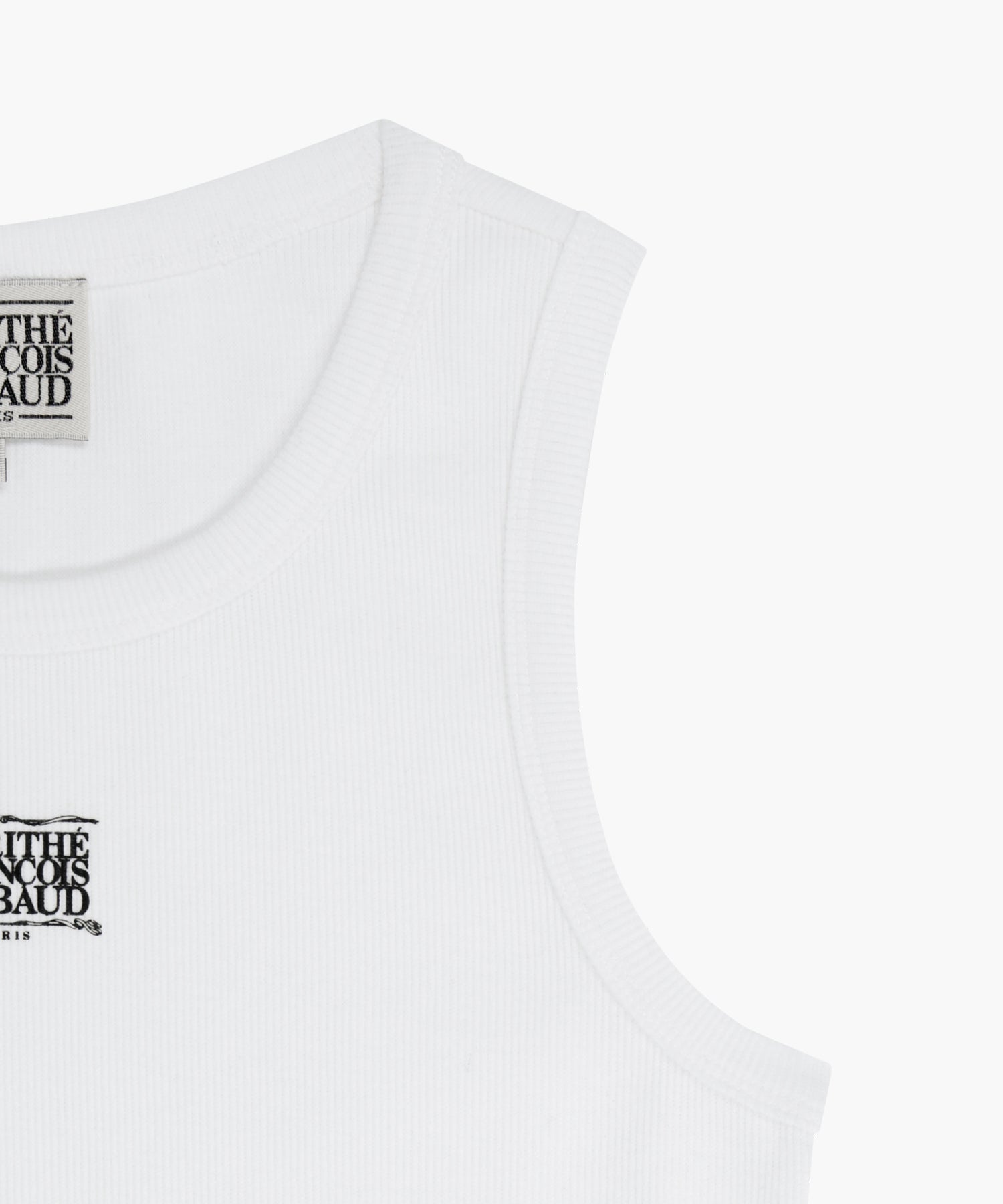 Marithe & Francois Girbaud - [Pre-order – Ships 2 Jul] Ribbon Classic Logo Sleeveless (White) product image 10 | TRAB K-Fashion Australia