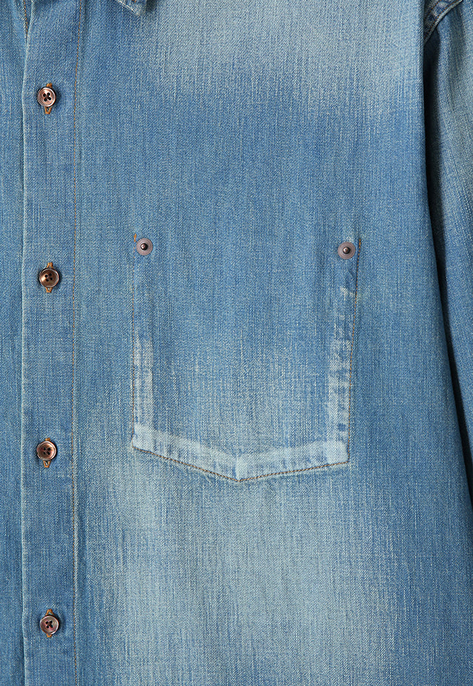 Art if acts - Vintage Denim Shirt (Light Blue) product image 12 | TRAB K-Fashion Australia