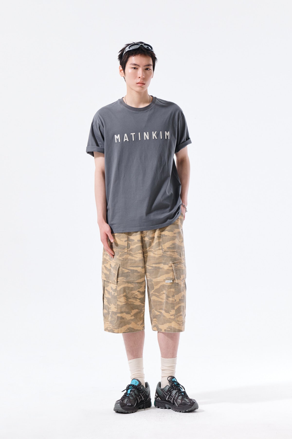 Matin Kim - Applique Felt Logo Top (Charcoal) product image 9 | TRAB K-Fashion Australia