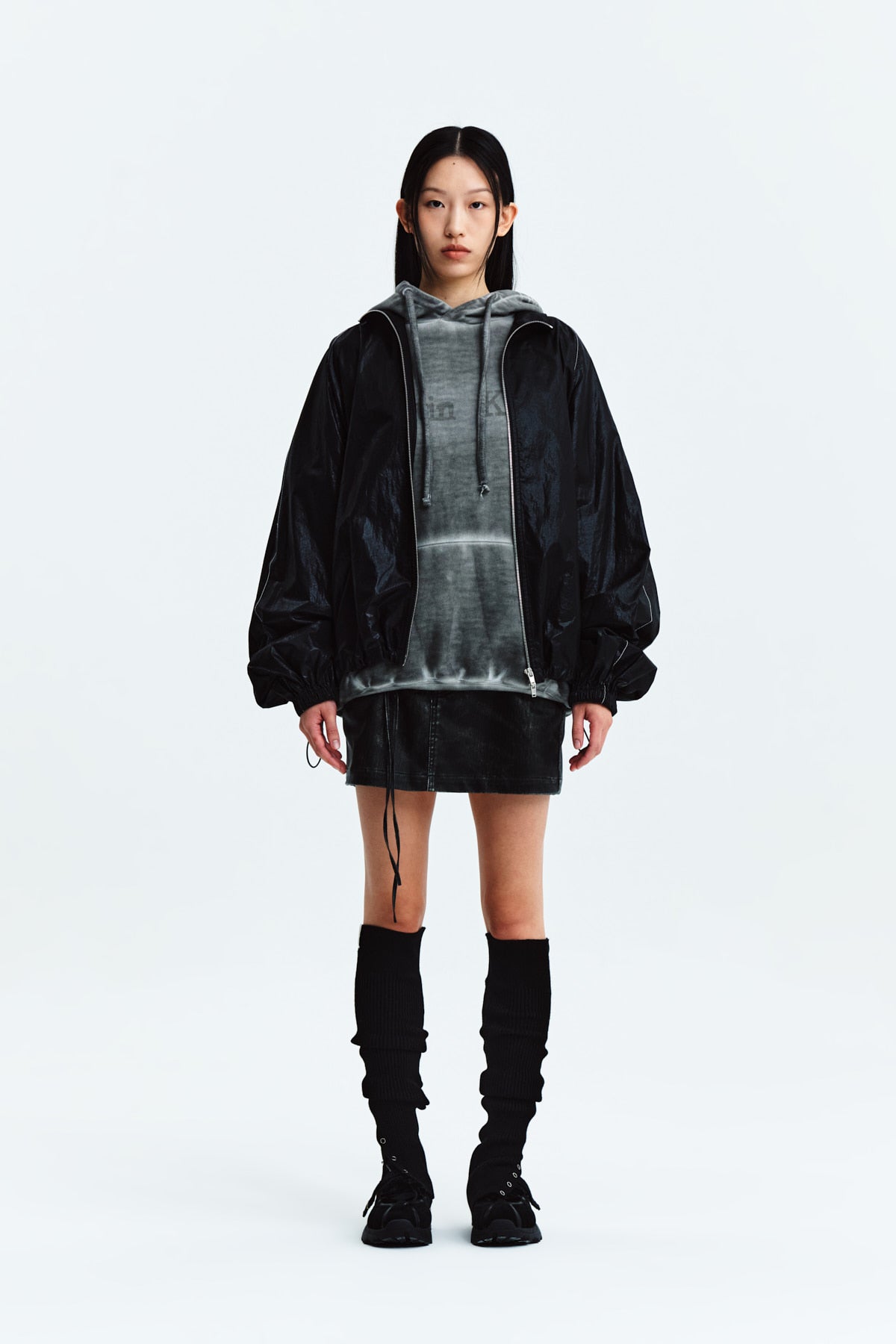 Matin Kim - Matin Kim Logo Coating Jumper (Black) product image 6 | TRAB K-Fashion Australia