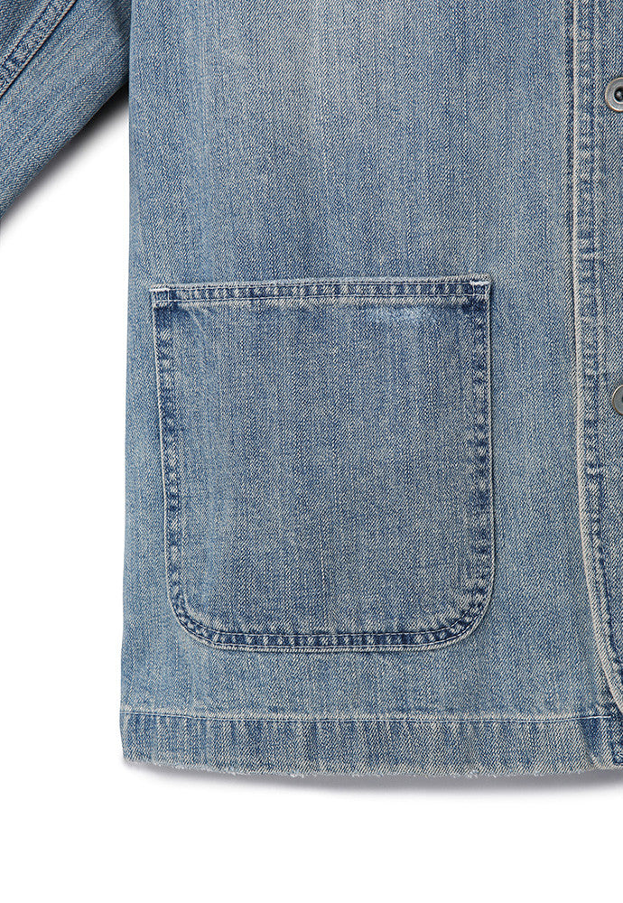 Art if acts - Denim Western Coverall Jacket (Light Indigo) product image 13 | TRAB K-Fashion Australia