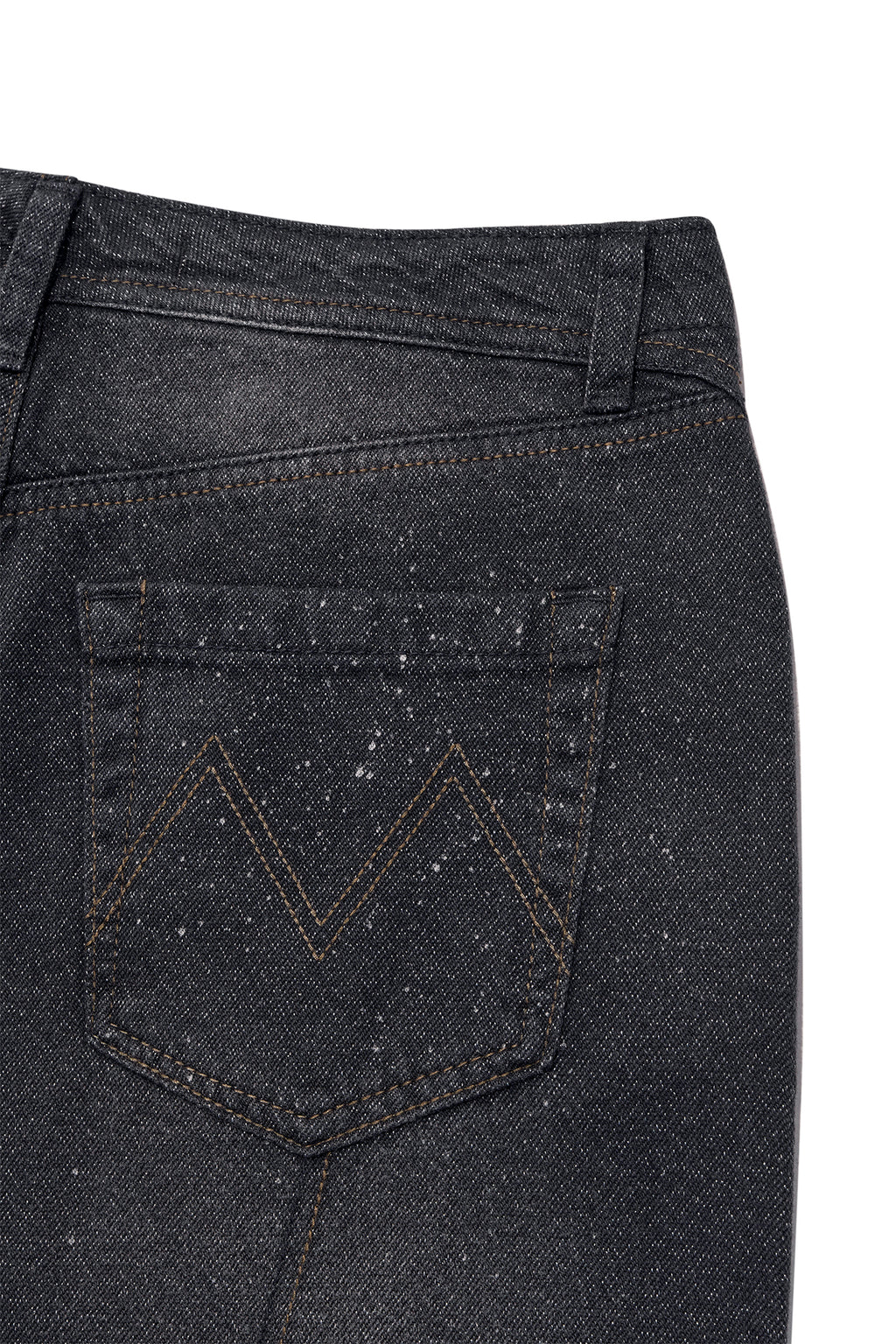 Matin Kim - Back Line Point Soft Shiny Denim Pants (Navy) product image 6 | TRAB K-Fashion Australia