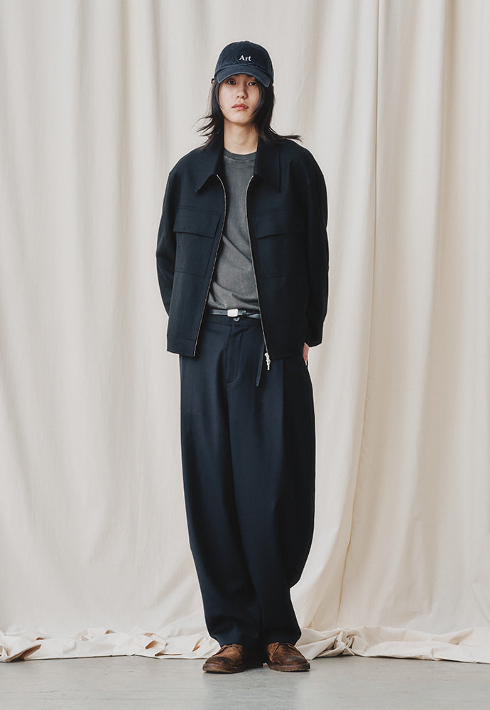 Art if acts - Contrast Wool Blouson (Black) product image 4 | TRAB K-Fashion Australia