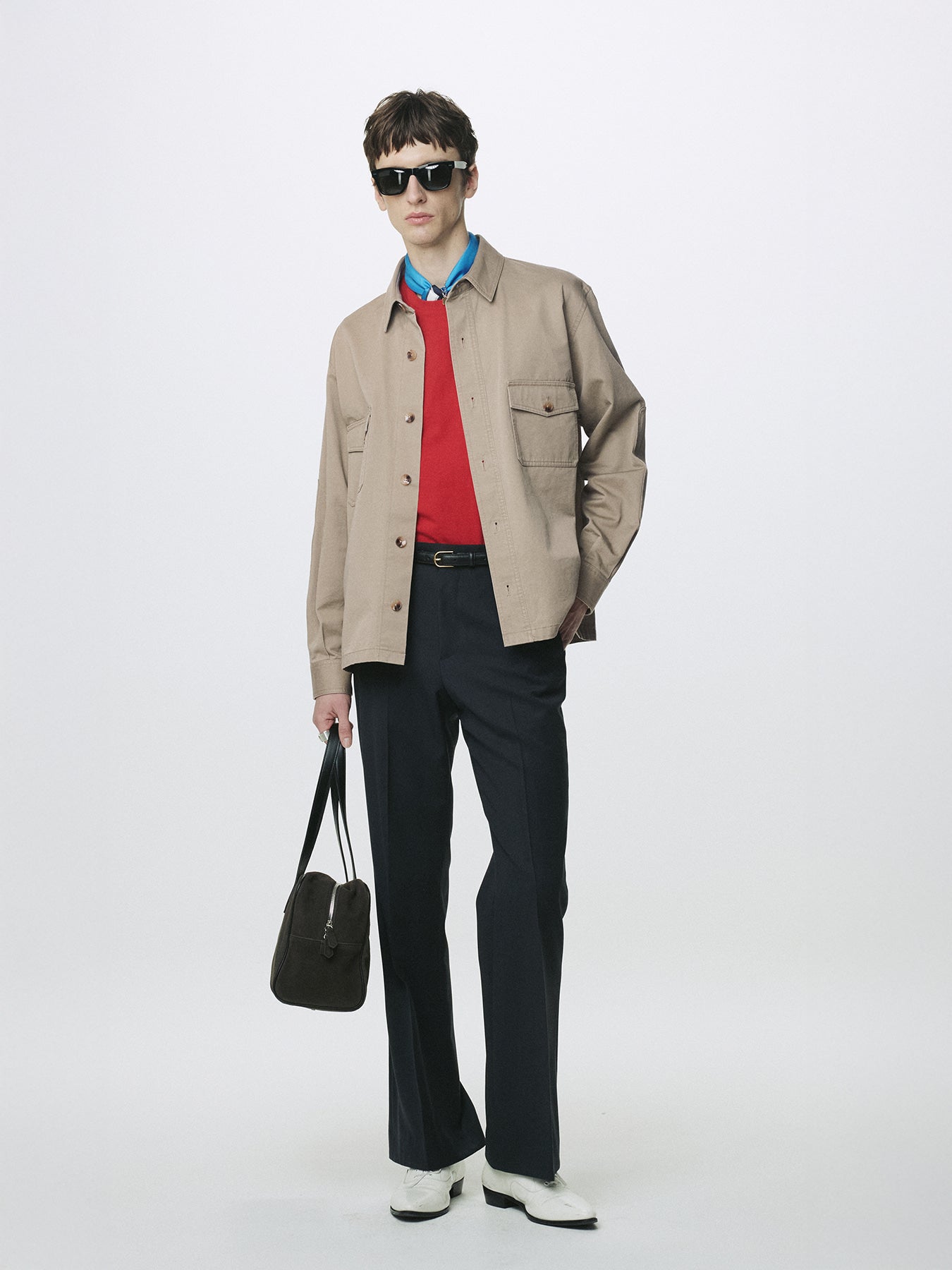 Tonywack - Washed Cotton Twill Overshirt (Beige) product image 4 | TRAB K-Fashion Australia
