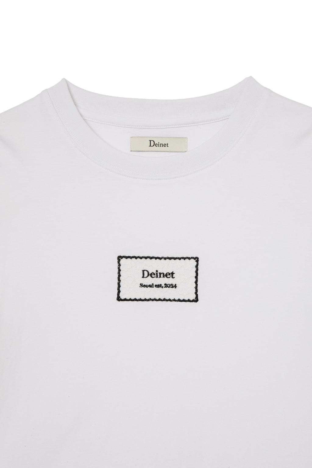 Deinet - Laced Patch T-Shirt (White) product image 3 | TRAB K-Fashion Australia