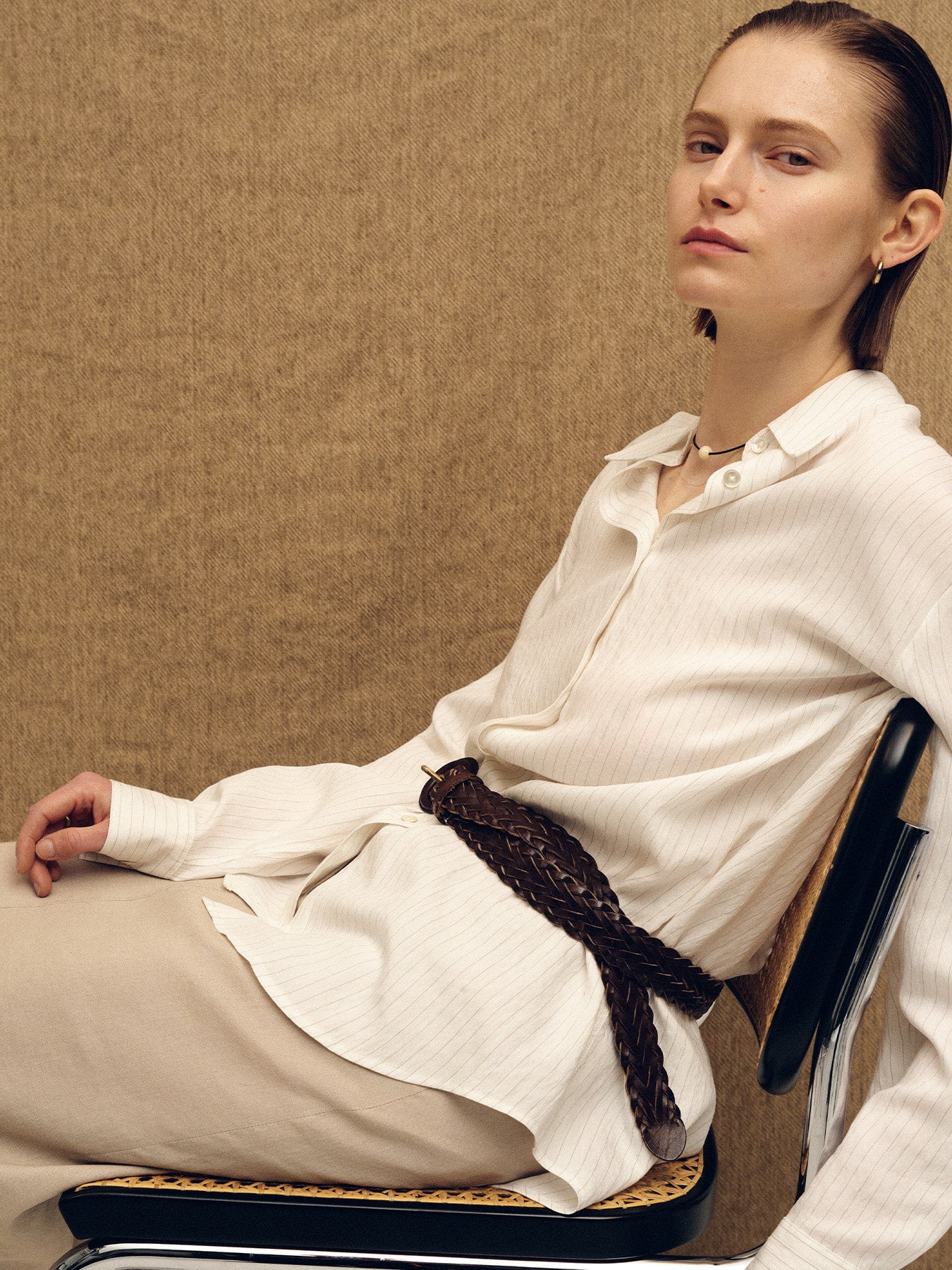 Tonywack - Linen Relaxed Maxi Skirt (Sand) product image 4 | TRAB K-Fashion Australia