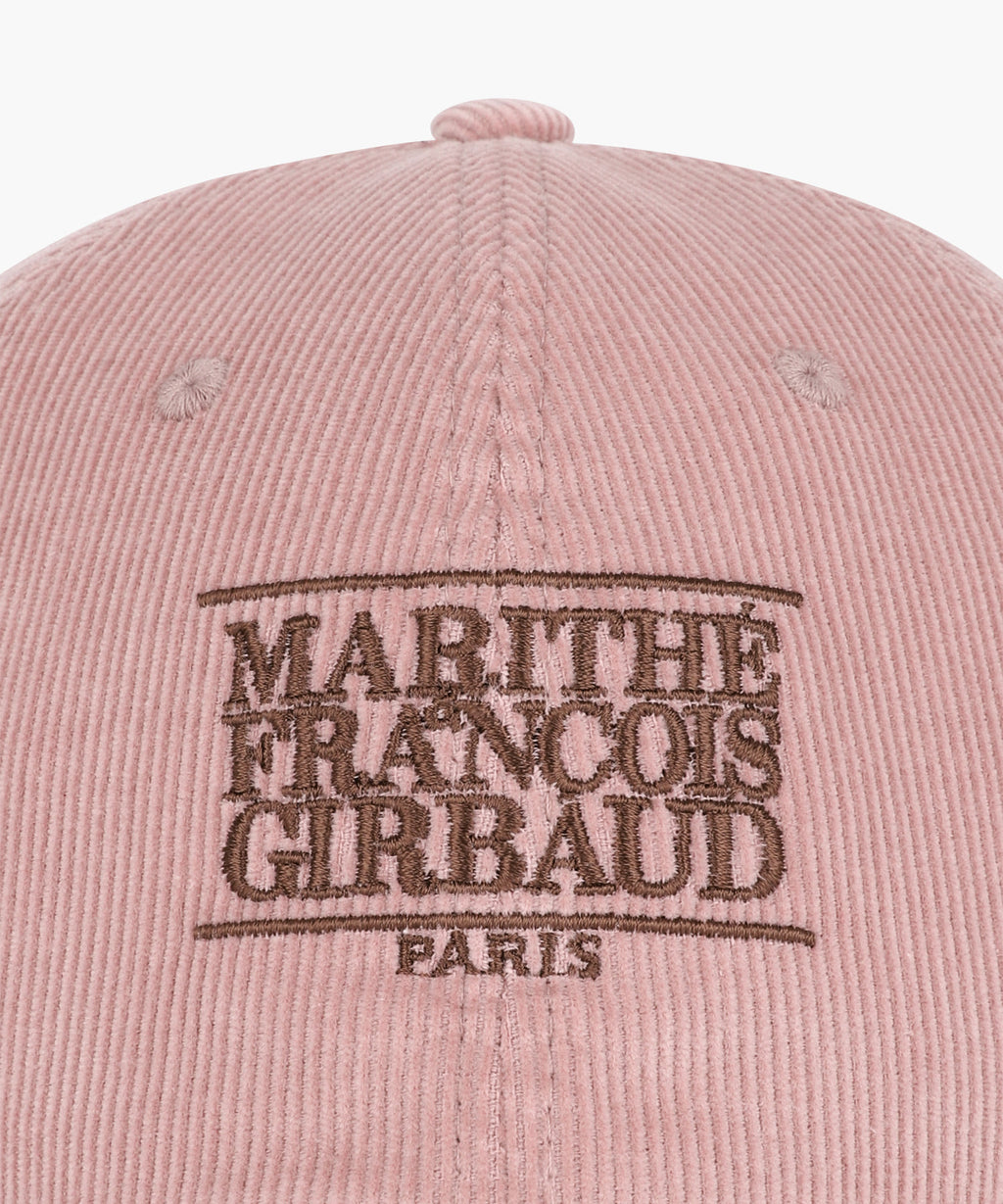 Marithe & Francois Girbaud - Corduroy Small Classic Logo Cap (Dark Pink) product image 3 | TRAB K-Fashion Australia