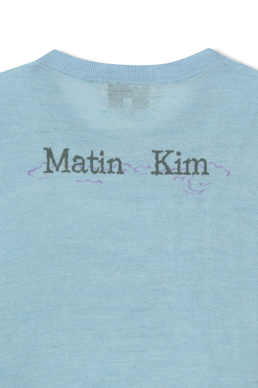 Matin Kim - Sleeve Print Knit Pullover (Light Blue) product image 5 | TRAB K-Fashion Australia