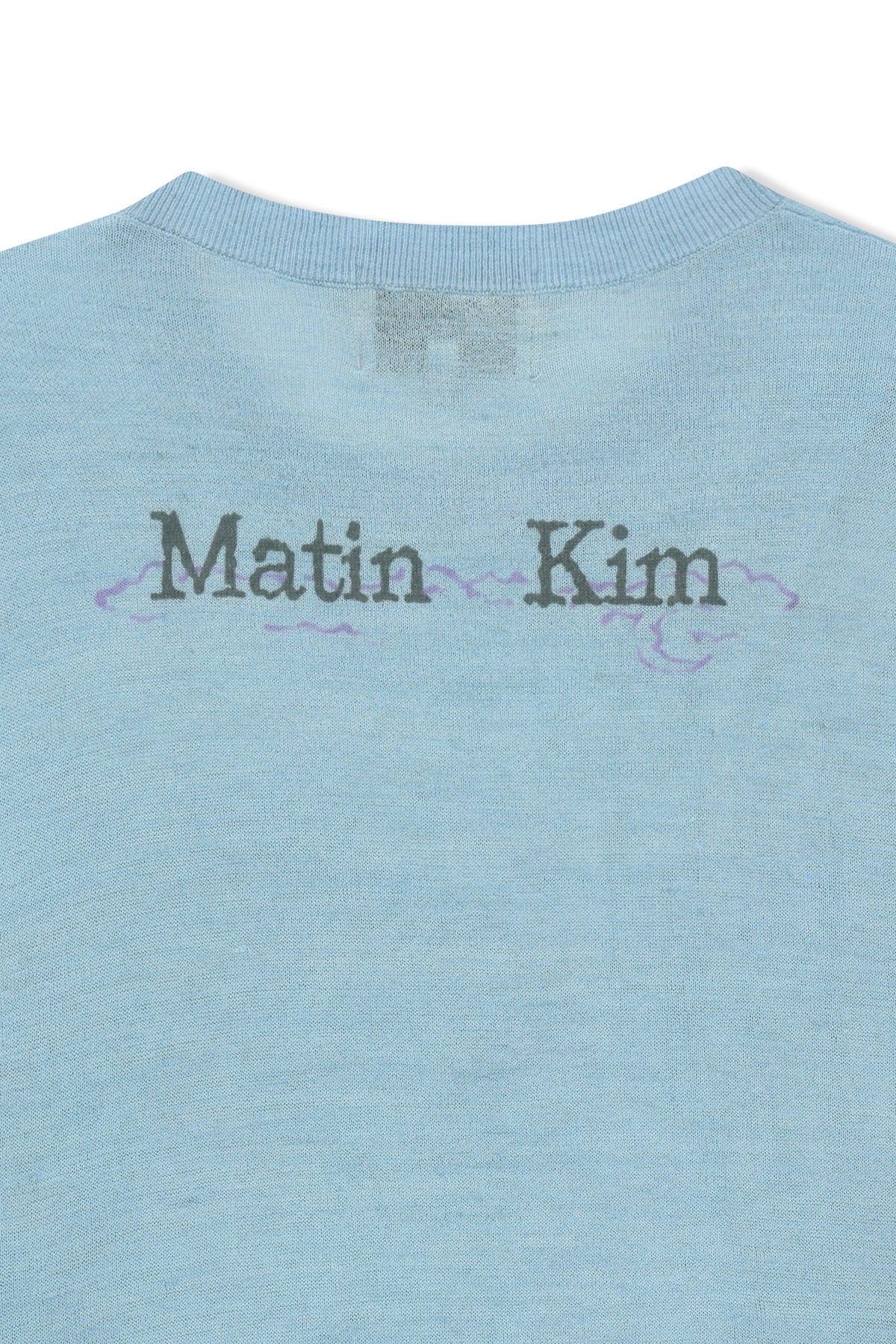 Matin Kim - Sleeve Print Knit Pullover (Light Blue) product image 5 | TRAB K-Fashion Australia