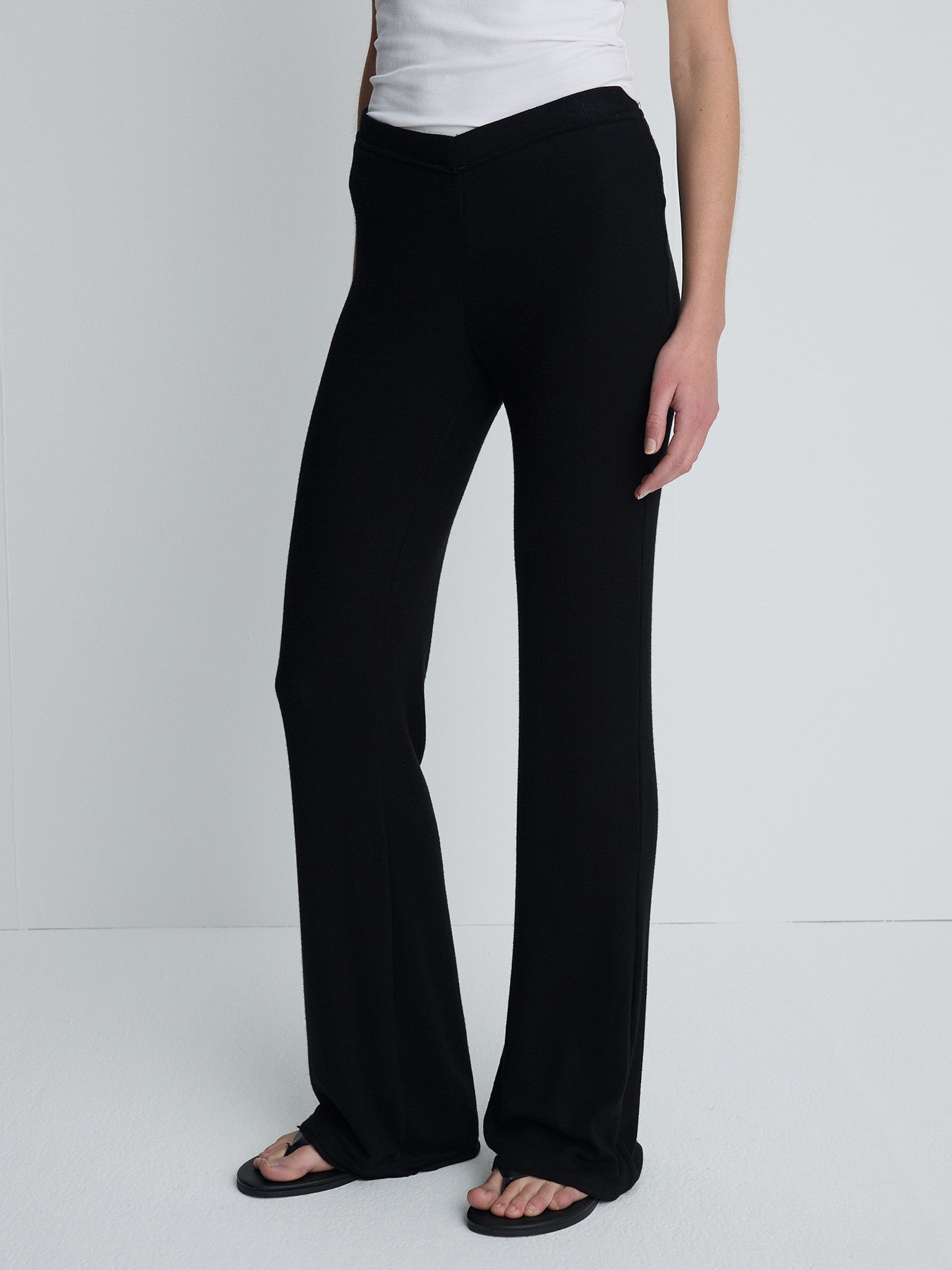 Tonywack - Tencel Ribbed Flared Pants (Black) product image 6 | TRAB K-Fashion Australia